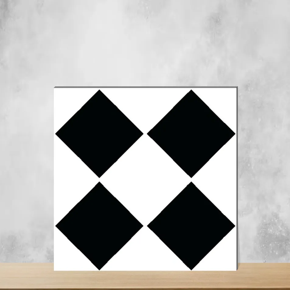 Vitrified Timbermist White Geometric & Abstracts Matt Square Tiles TL-4933 (12x12 inch | 9 mm)