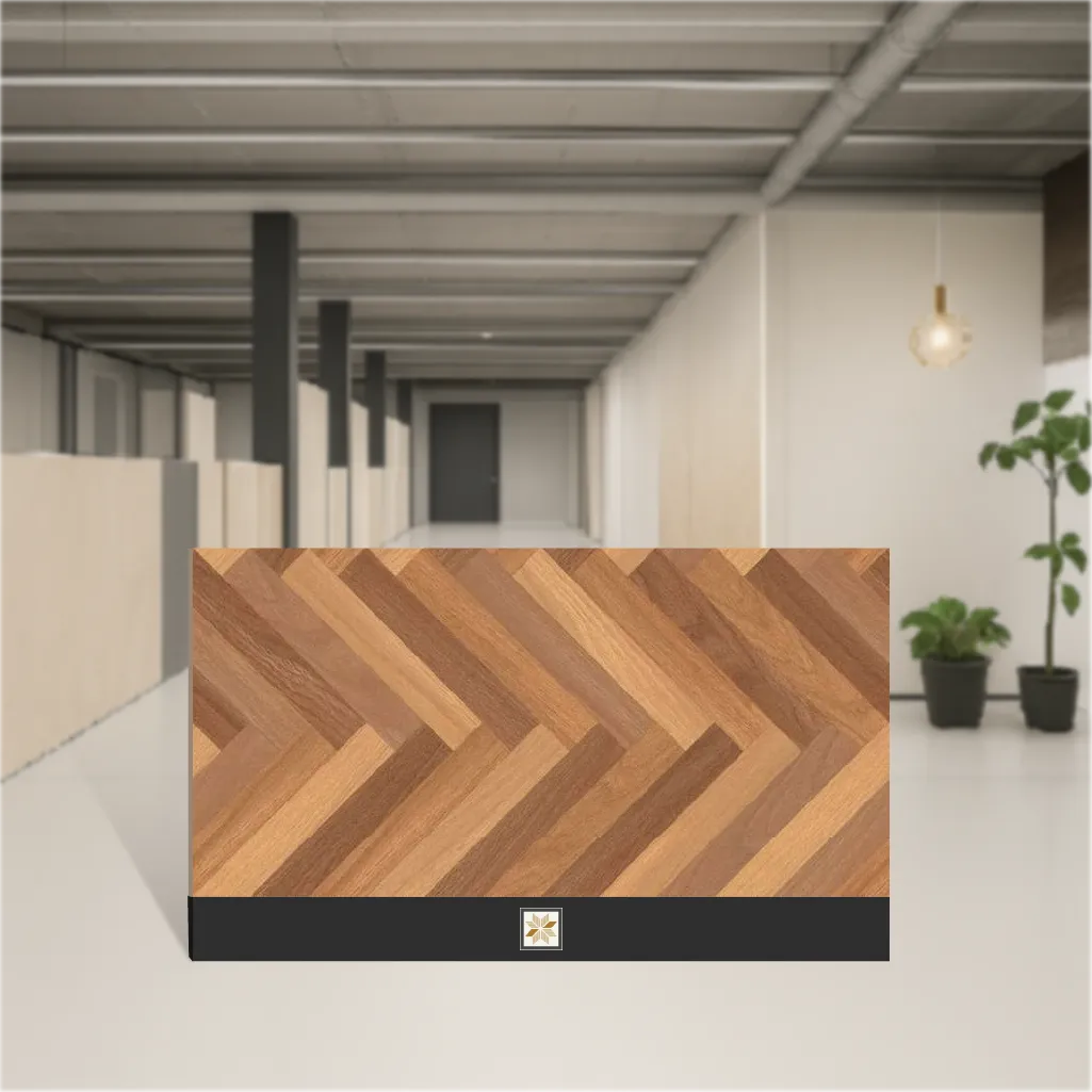 Vitrified Rhodium Brown Wooden Effect Matt Rectangular Tiles TL-5373-B (4x2 feet | 9 mm)