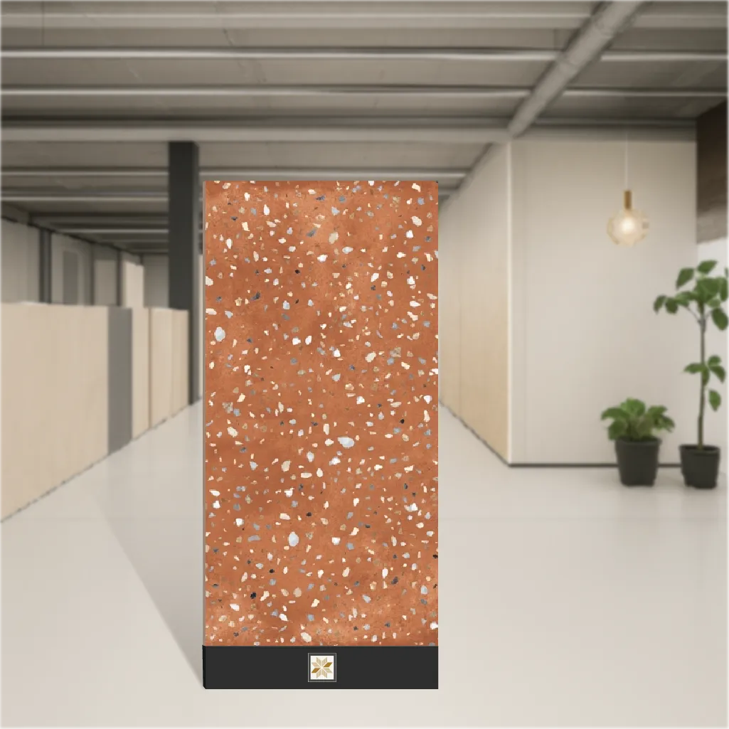 Vitrified Cotto Terrazo Red Terrazzo Matt Rectangular Tiles TL-5597-M (4x2 feet | 9 mm)