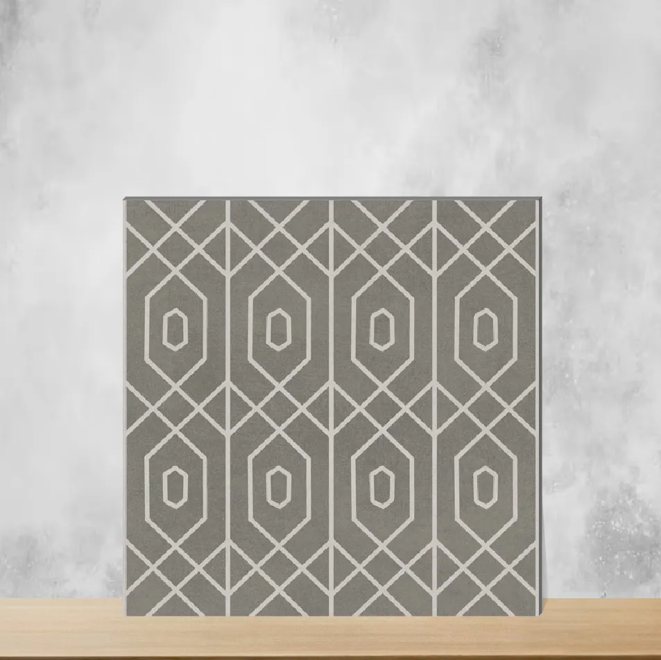 Vitrified Trend Moon Grey Decor 7001 Moroccans Matt Square Tiles TL-4976 (8x8 inch | 8 mm)