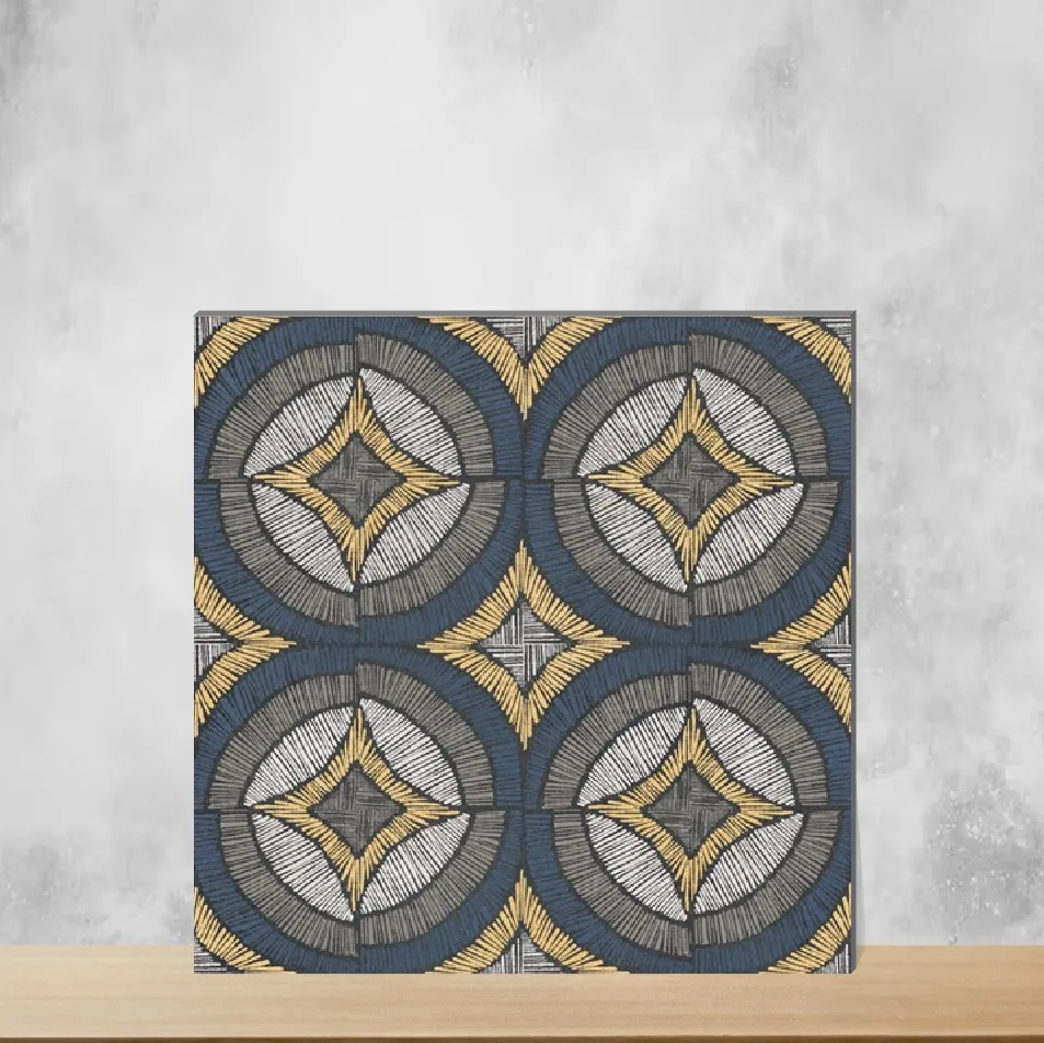 Vitrified Trend Black Decor 5002 Moroccans Matt Square Tiles TL-5005 (8x8 inch | 8 mm)