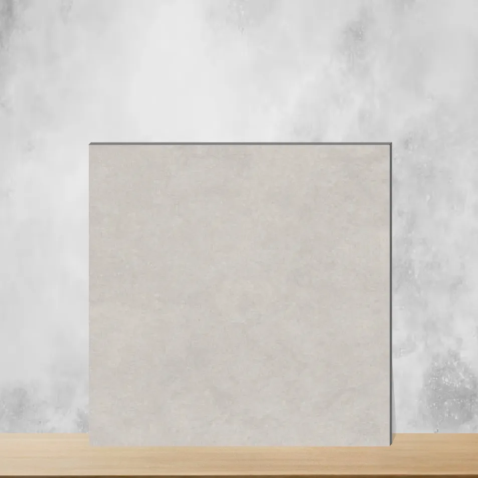 Vitrified Elementi Bianco Plain Solids Matt Square Tiles TL-5595-C (2x2 feet | 9 mm)