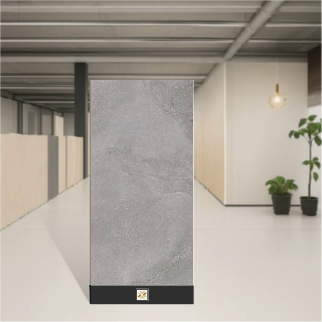 Vitrified Rossato Silver Cement Look Matt Rectangular Tiles TL-505 (4x2 feet | 9 mm)