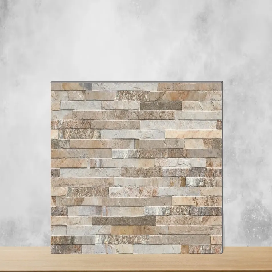 Ceramic Montblanc Pizarra Elevation Stone Matt Rectangular Tiles TL-5725-B (24x12 inch | 9 mm)