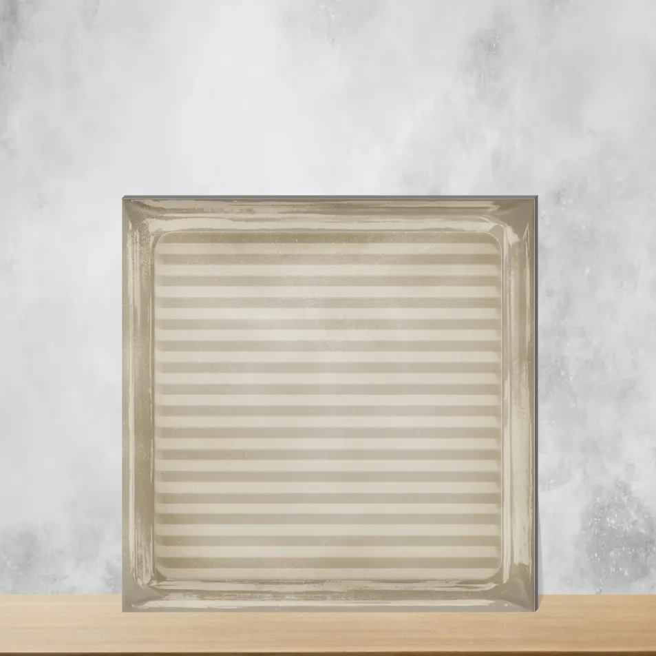 Ceramic Glaciera Sandstone Decore Glossy Square Tiles TL-5841-B (8x8 inch | 6 mm)