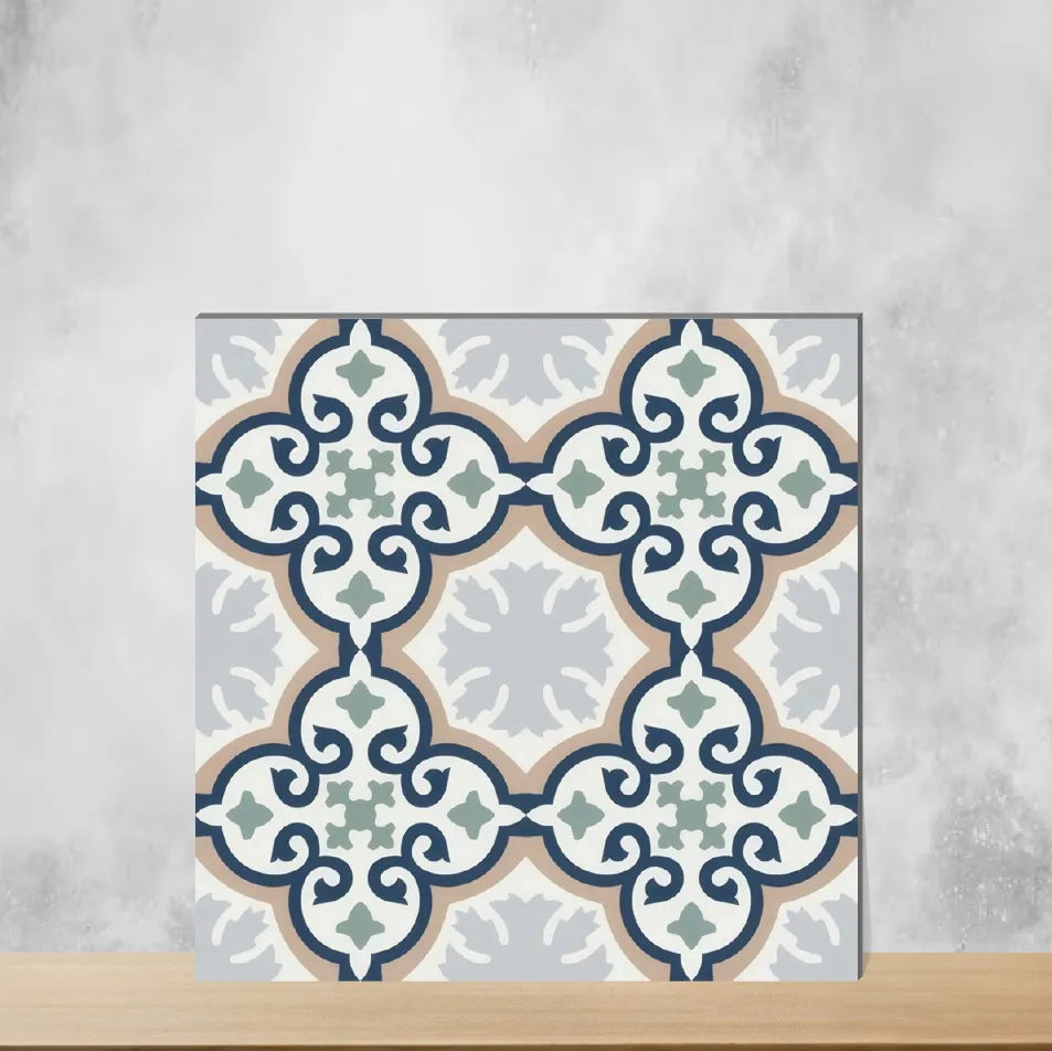 Ceramic Florentine Blue C Moroccans Matt Square Tiles TL-5140-C (12x12 inch | 9 mm)