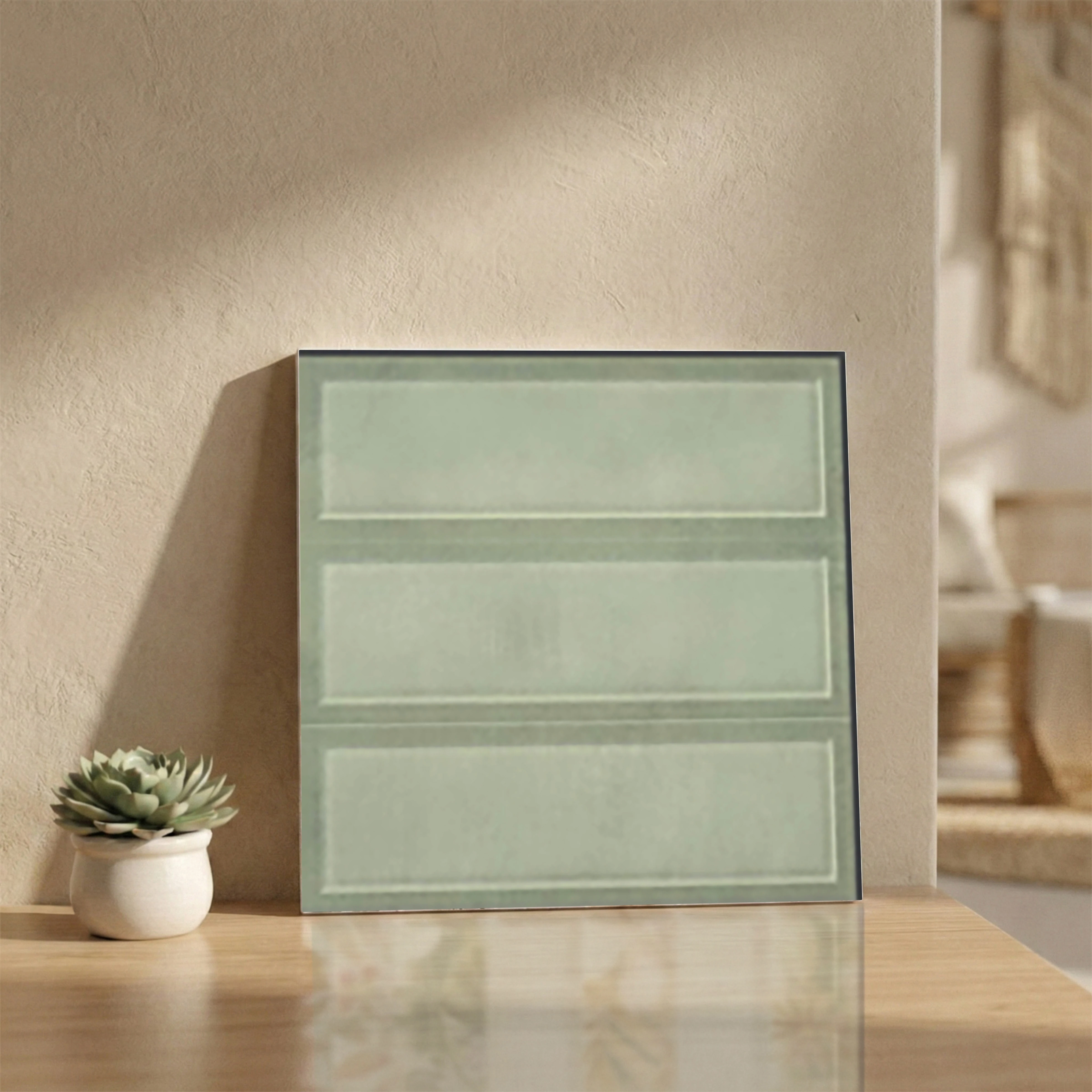 Ecoblend Bice Glossy Patterned 1x1 ft 10mm Tile | TL-52689-A