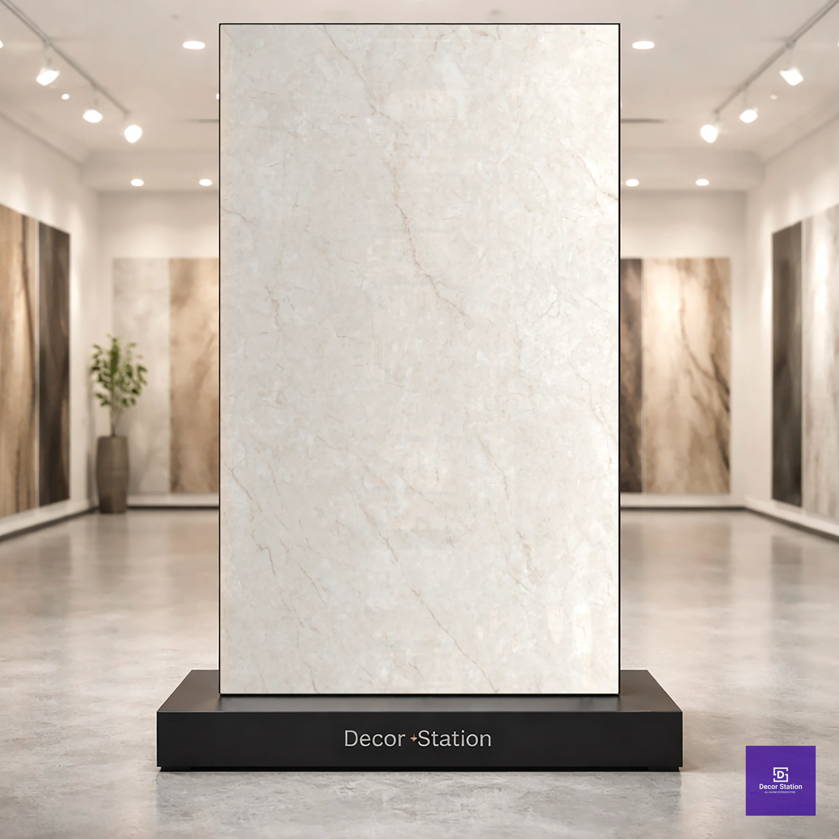 Moonlace Marble look Glossy 4x6 ft 9mm tile | TL-52717-A