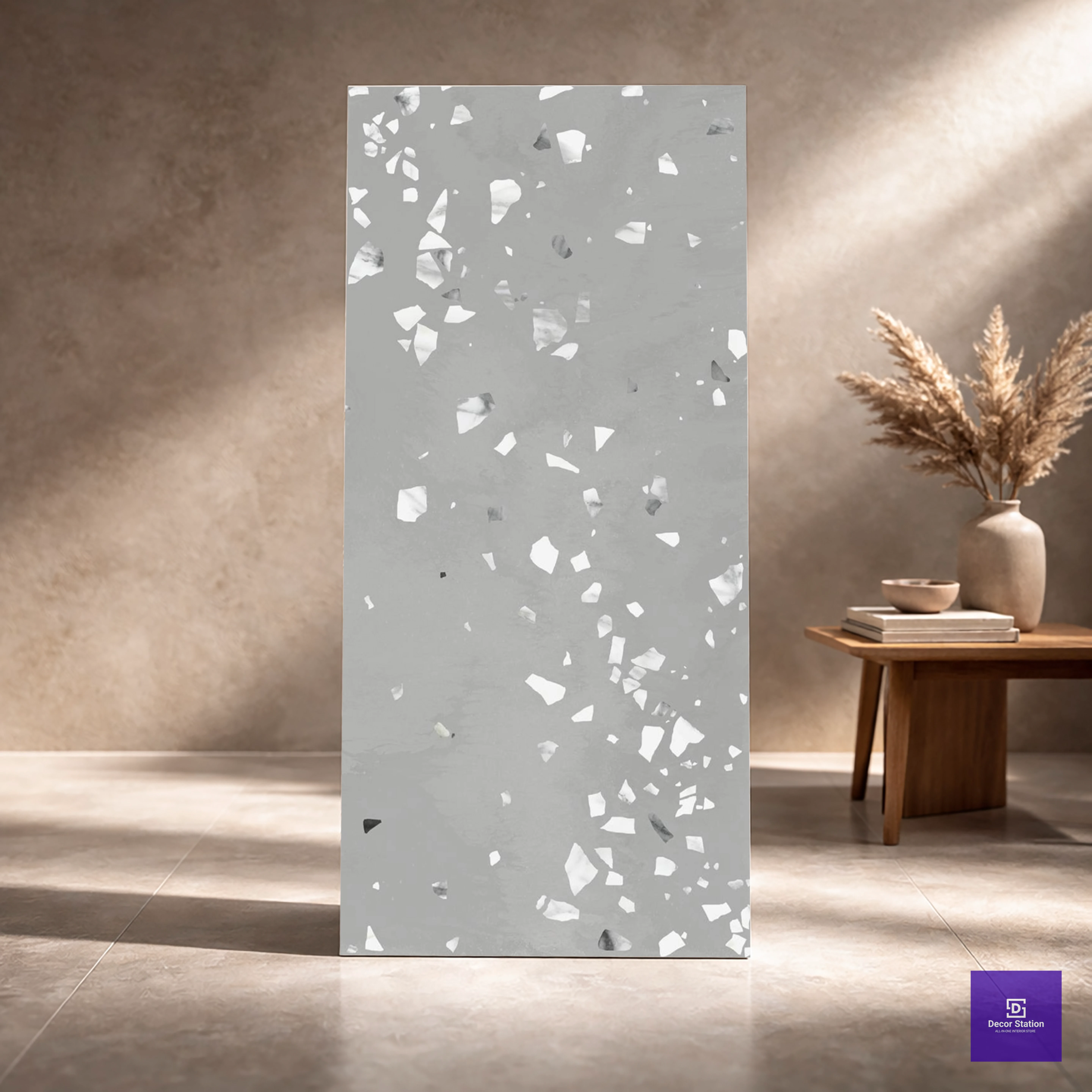 Terratile Grey Fluorescent Matt 2x4 ft 9mm tile | TL-52769-A