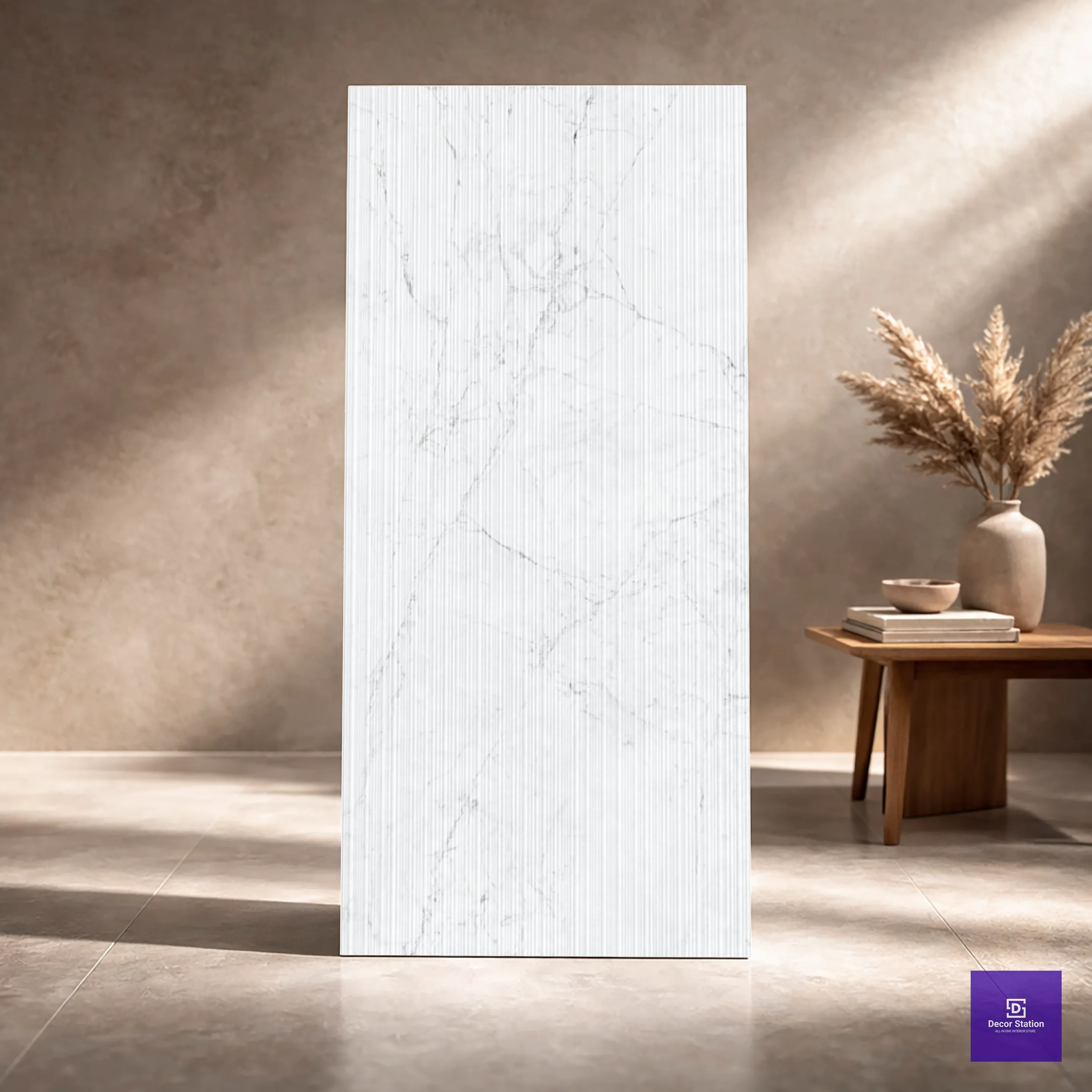 Arena Bianco Decor White Marble Look Lush 2x4 ft 9mm tile | TL-52772-A
