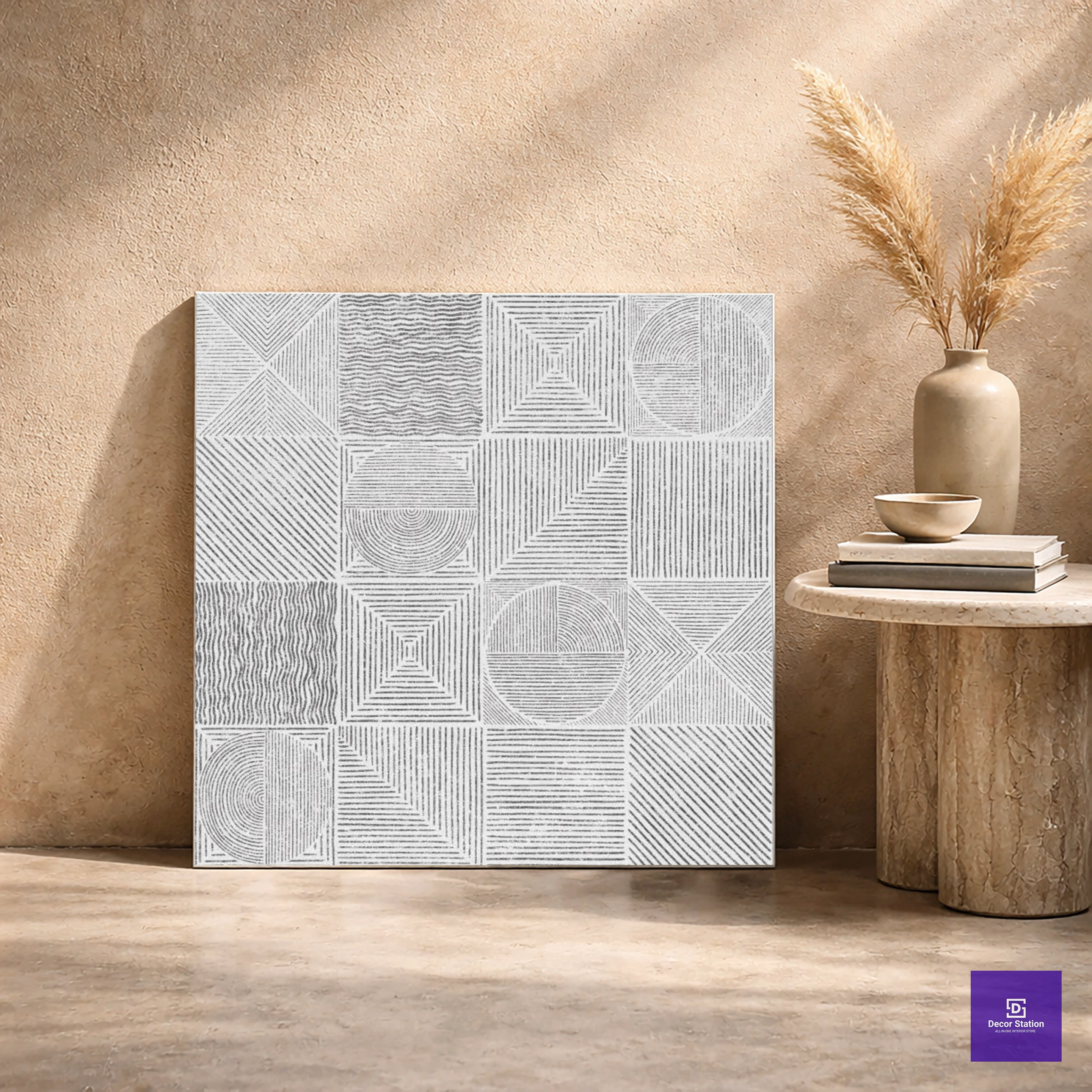 Matrix Aura Silver Matt Rustic 2x2 ft 9mm tile | TL-52775-A