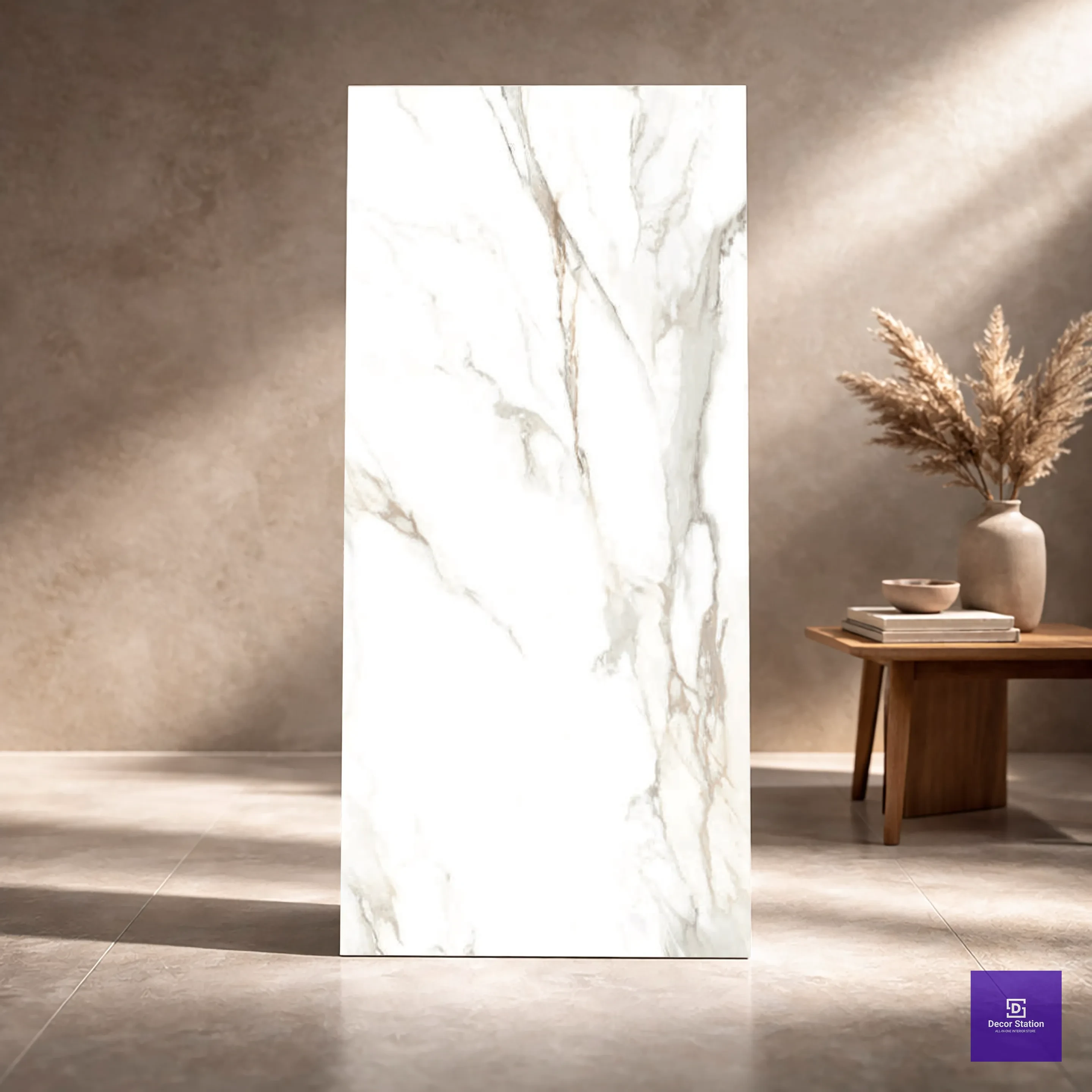 Siren Flow Cream Marble Matt 2.5x5 ft 9mm tile | TL-52792-A