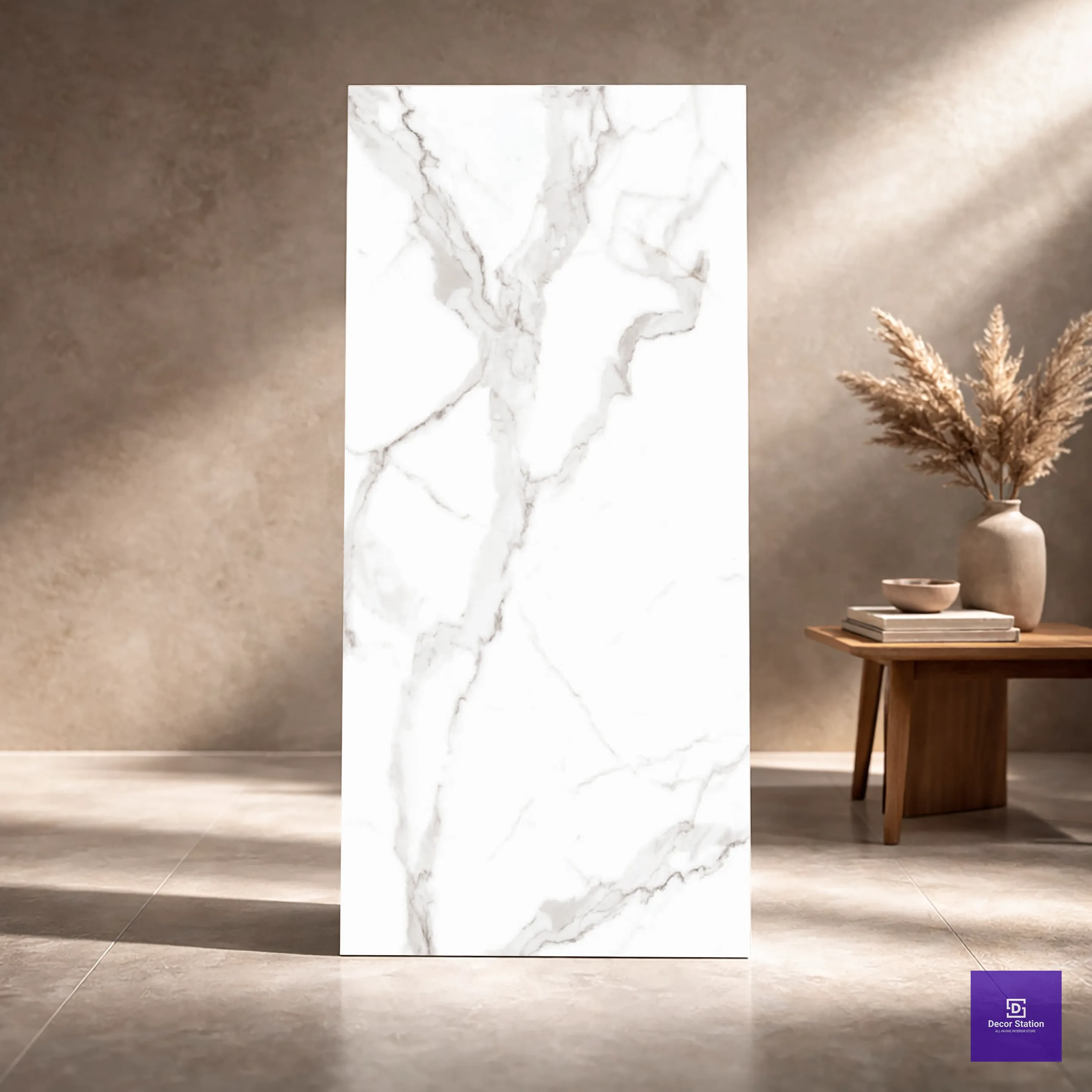Venato Bianco Marble Look Glossy 2x4 ft 8mm tile | TL-52847-A