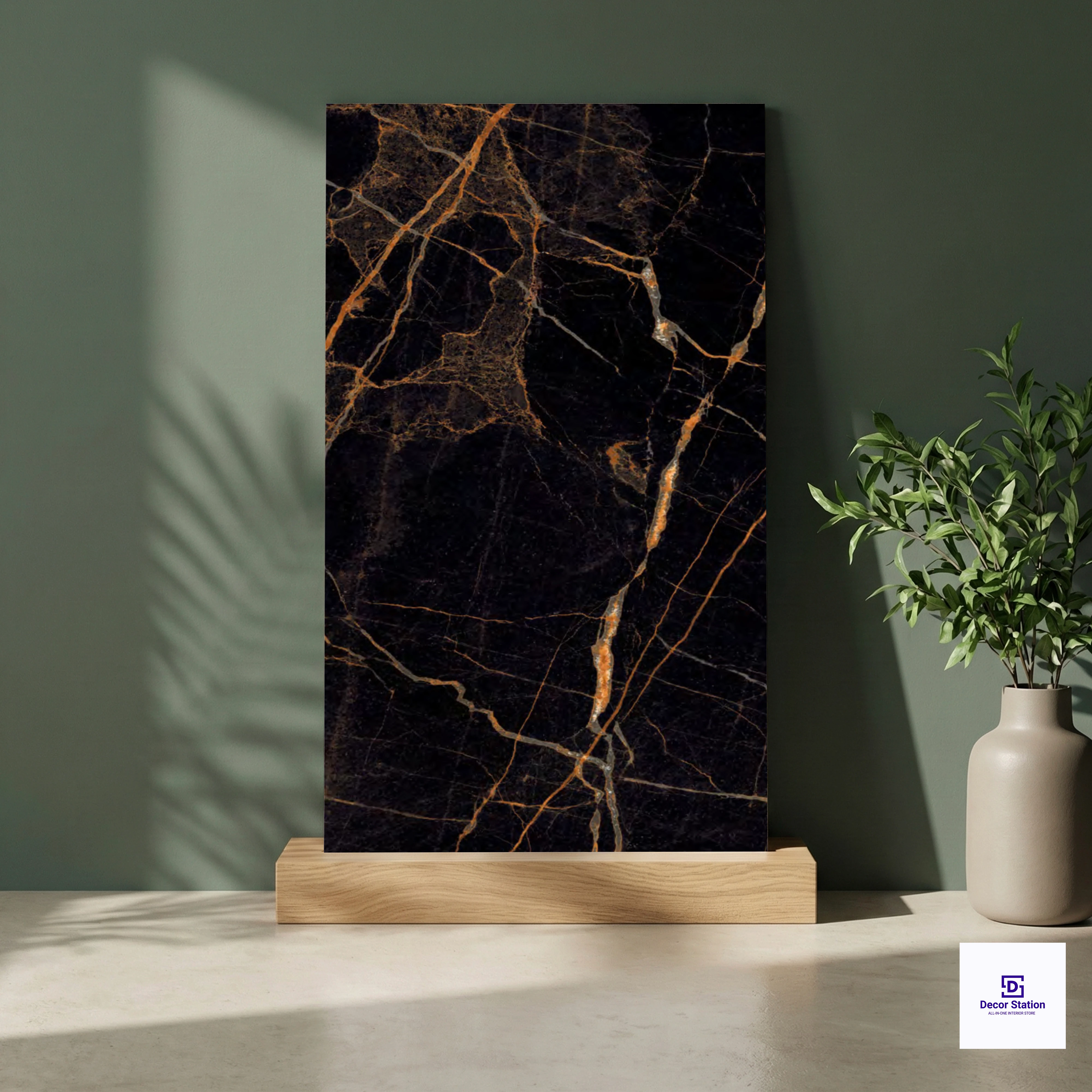 Laurent Gold Marble Look Lastra Dark 2x4 ft 8mm tile | TL-52912-A