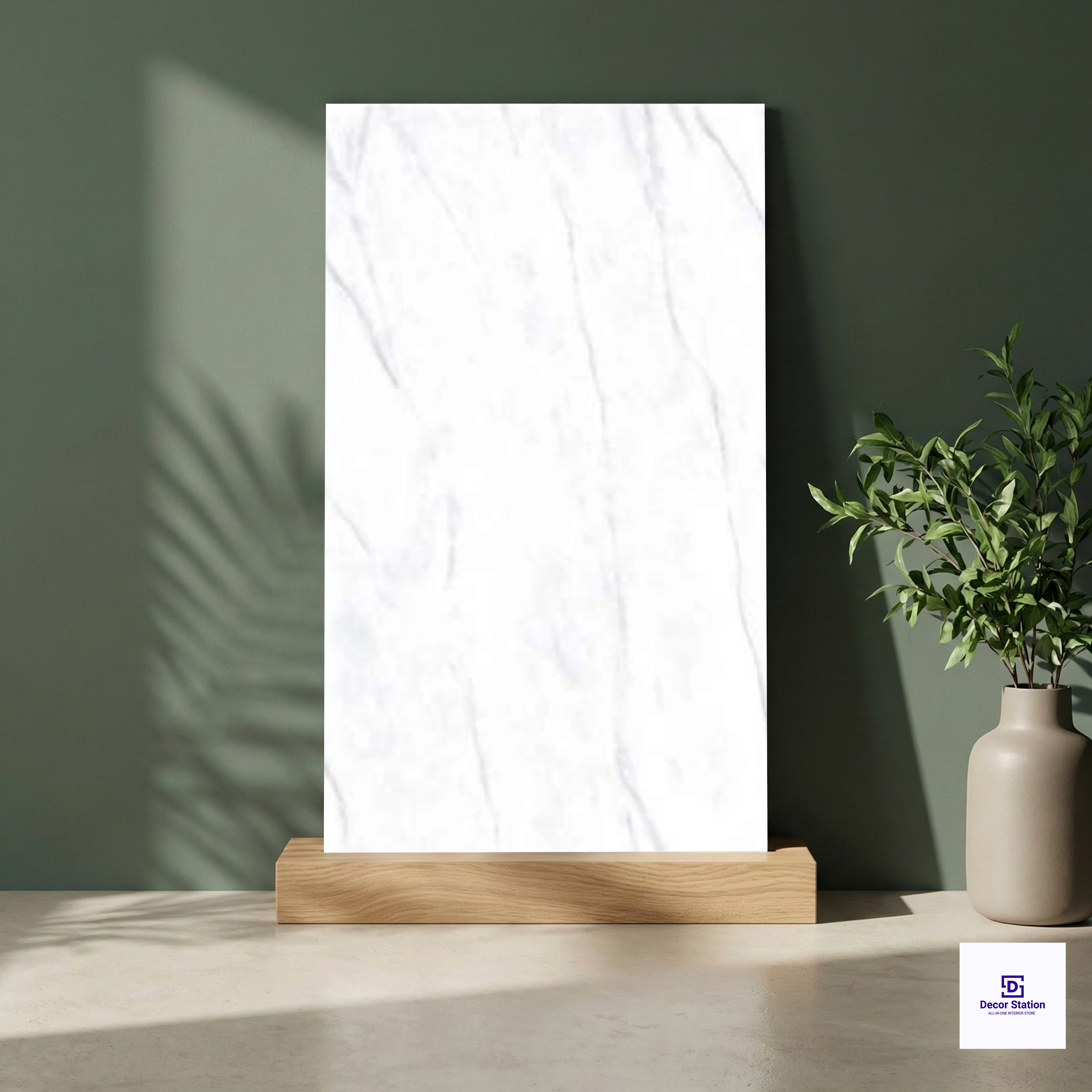 Triton Bianco Marble Look Glossy 2x4 ft 8mm tile | TL-52914-A