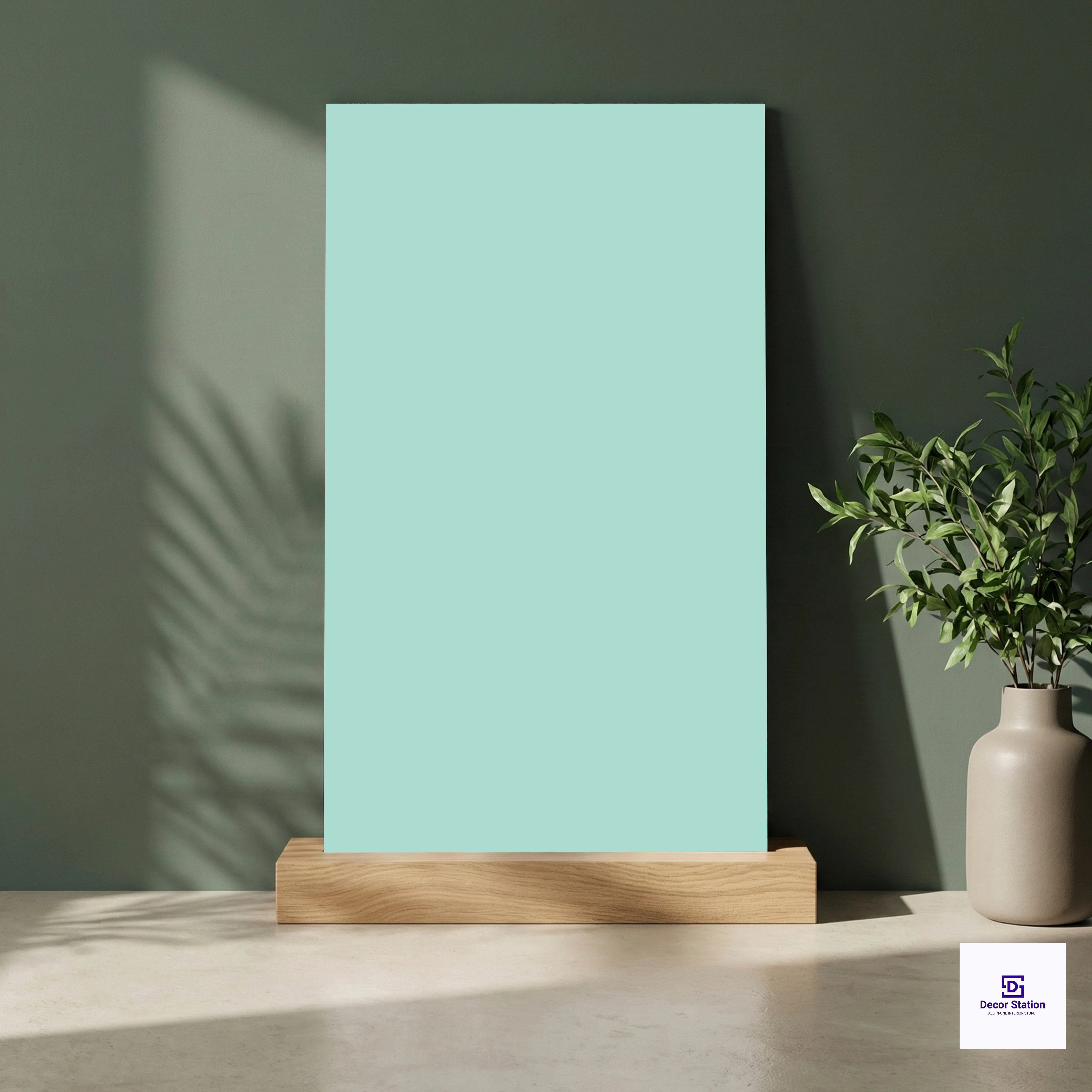 Pastel Aqua Plain Matt 2x4 ft 8mm tile | TL-52919-A