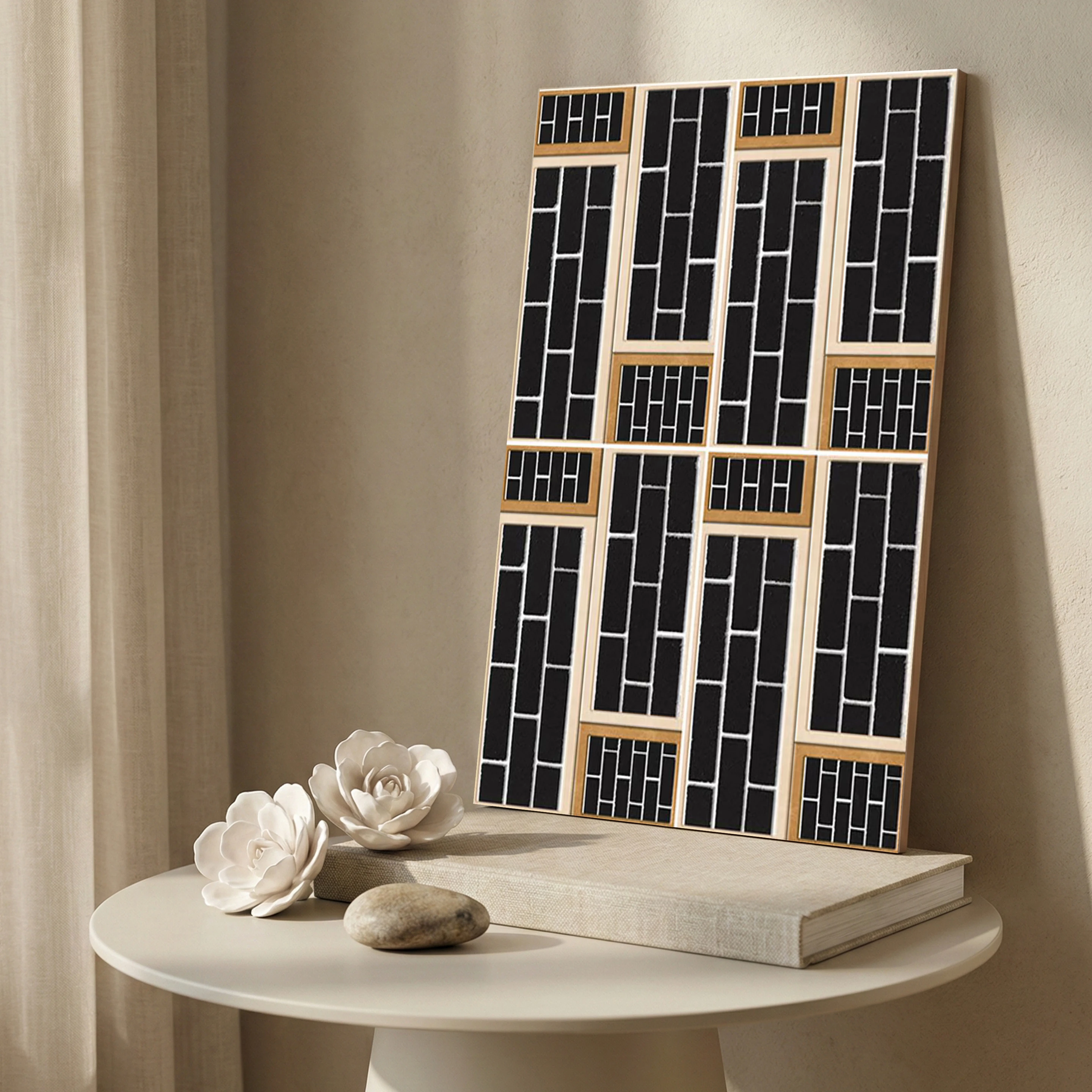 4115 Brick Design High Gloss 1x1.5 ft 8mm Tile | TL-52975-A