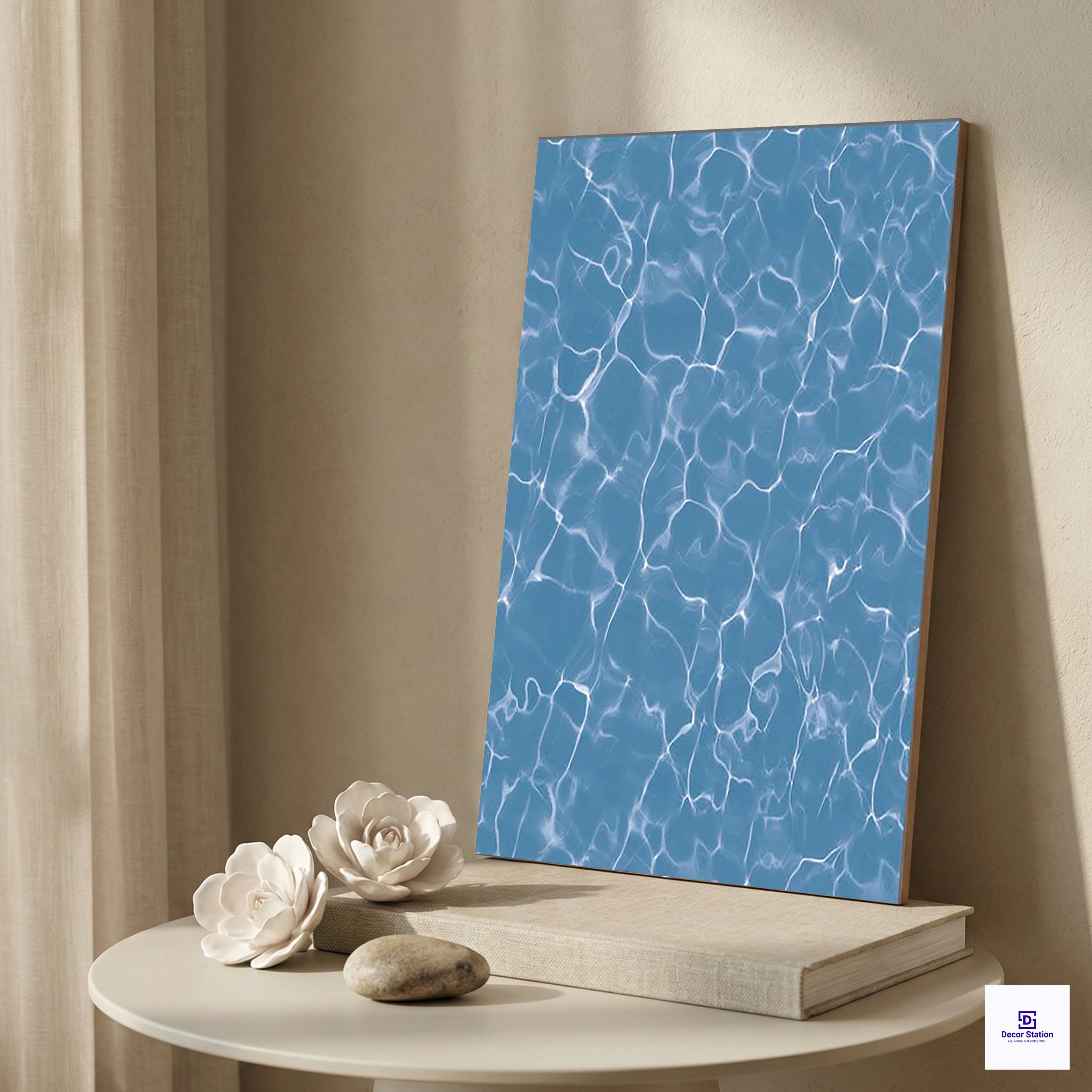 5440-DK Highlighter Blue Patterned Glossy 1x1.5 ft 7.5 mm Wall Tile | TL-53007-A