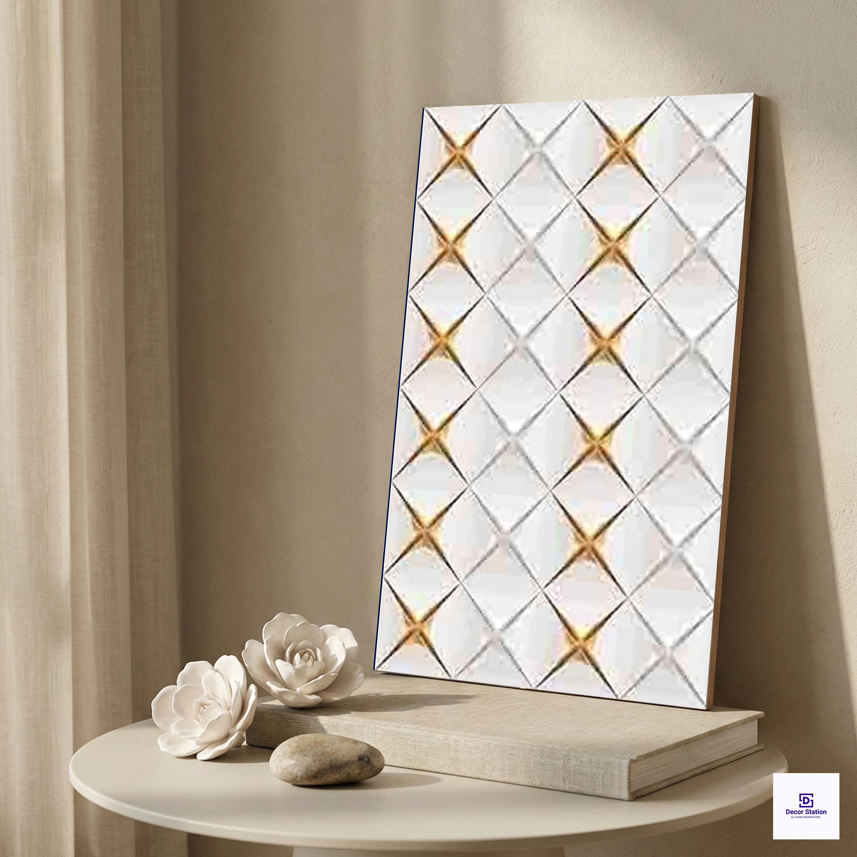 5694-HL-1 3D Geometric Glossy 1x1.5 ft 7.5 mm Wall Tile | TL-53028-A