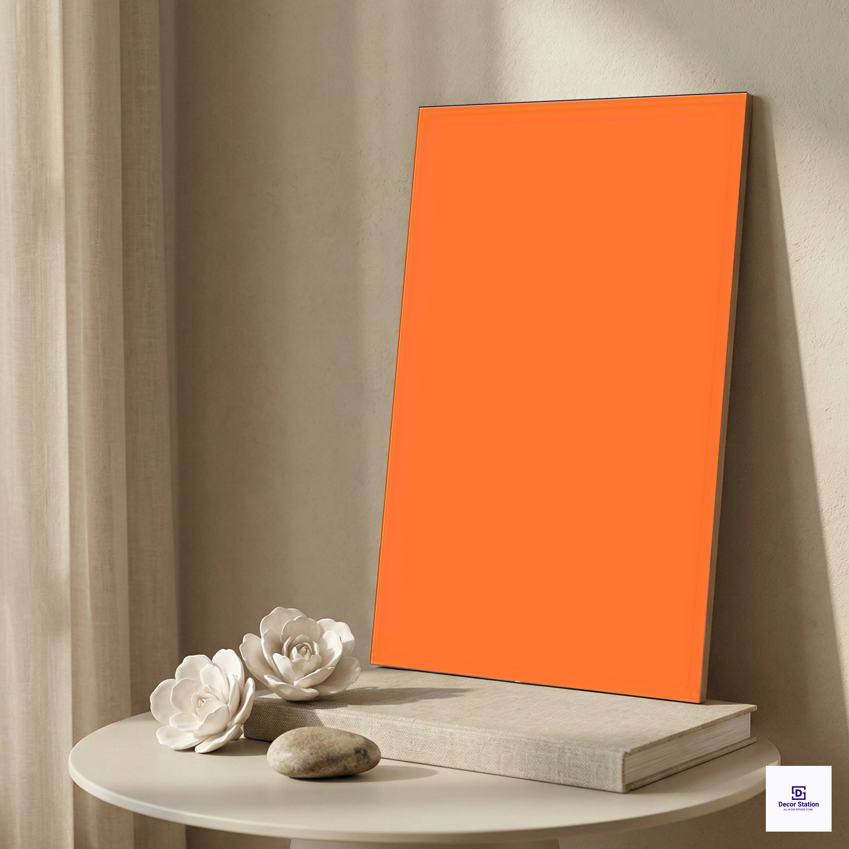 Rextron Orange Plain Glossy 1x1.5 ft 7.5 mm Wall Tile | TL-53047-A