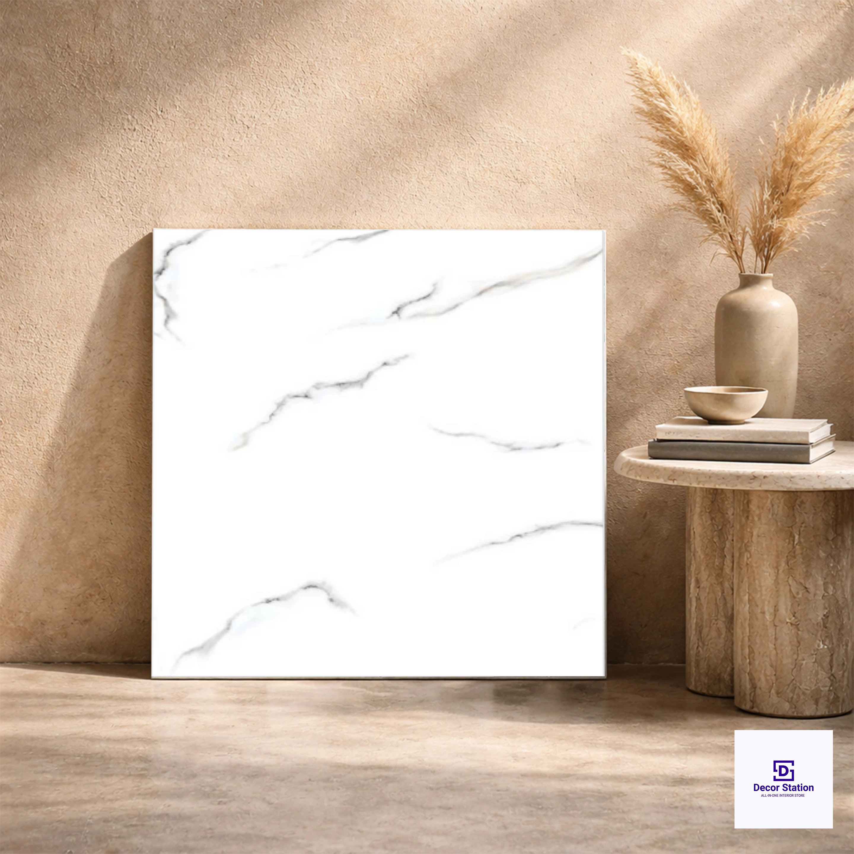 Elite Satvario Marble Look Glossy Vitrified 2x2 ft 8.5mm Tile | TL-53058-A