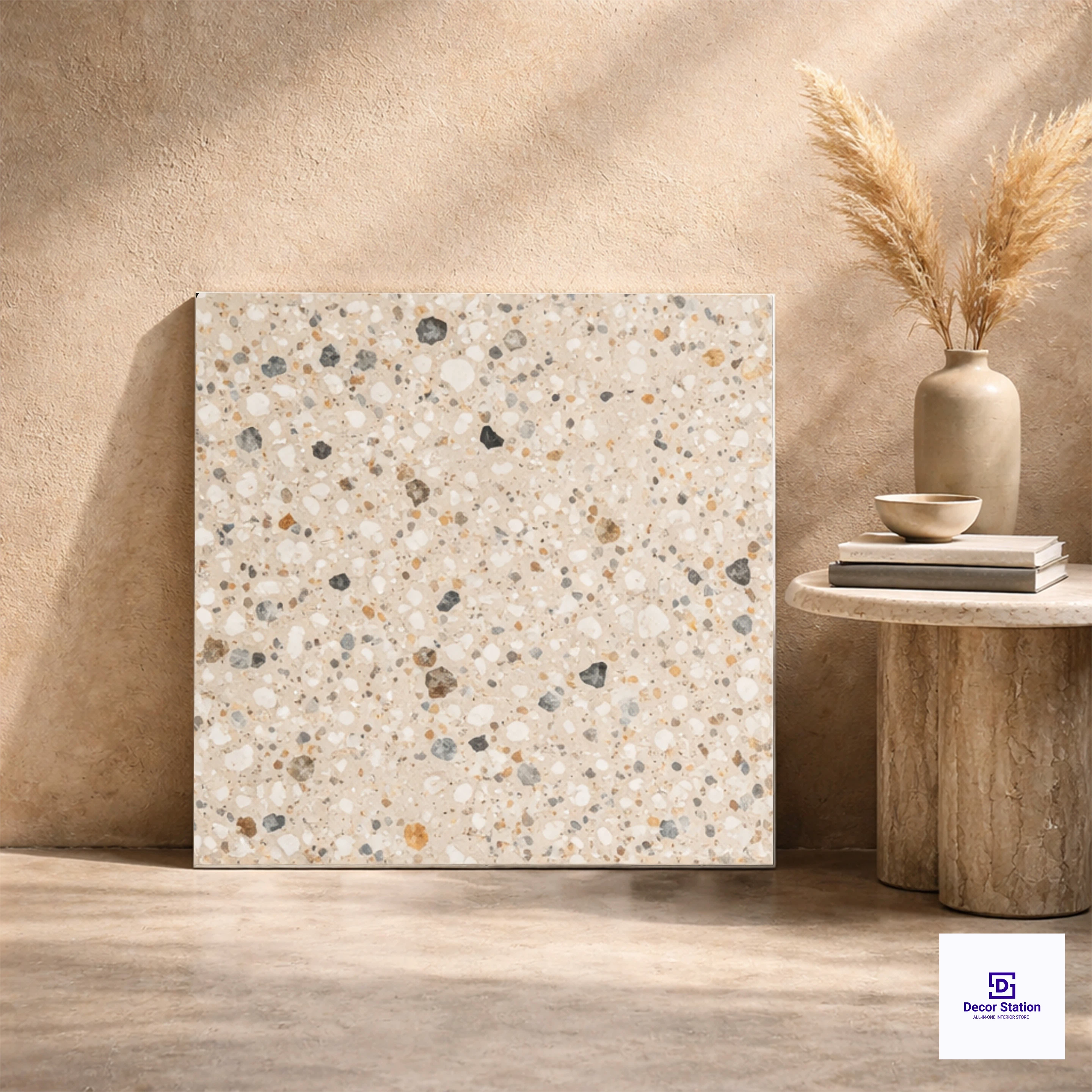 Bally Aux Terrazzo Look Matt Porcelain 2x2 ft 8.5mm Tile | TL-53066-A