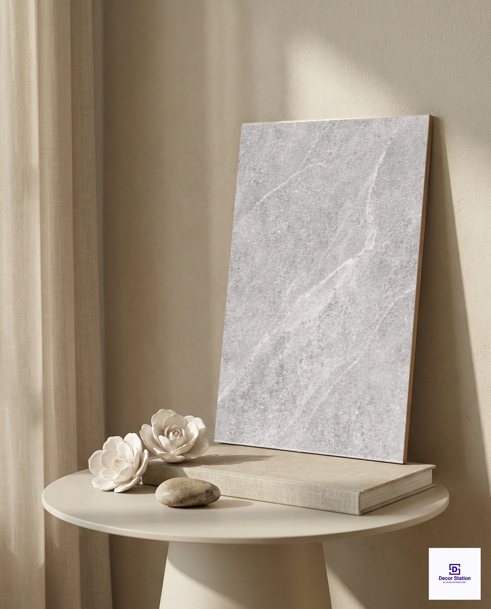 Venom Silver Stone Look Matt Porcelain 2x2 ft 8.5mm Tile | TL-53068-A