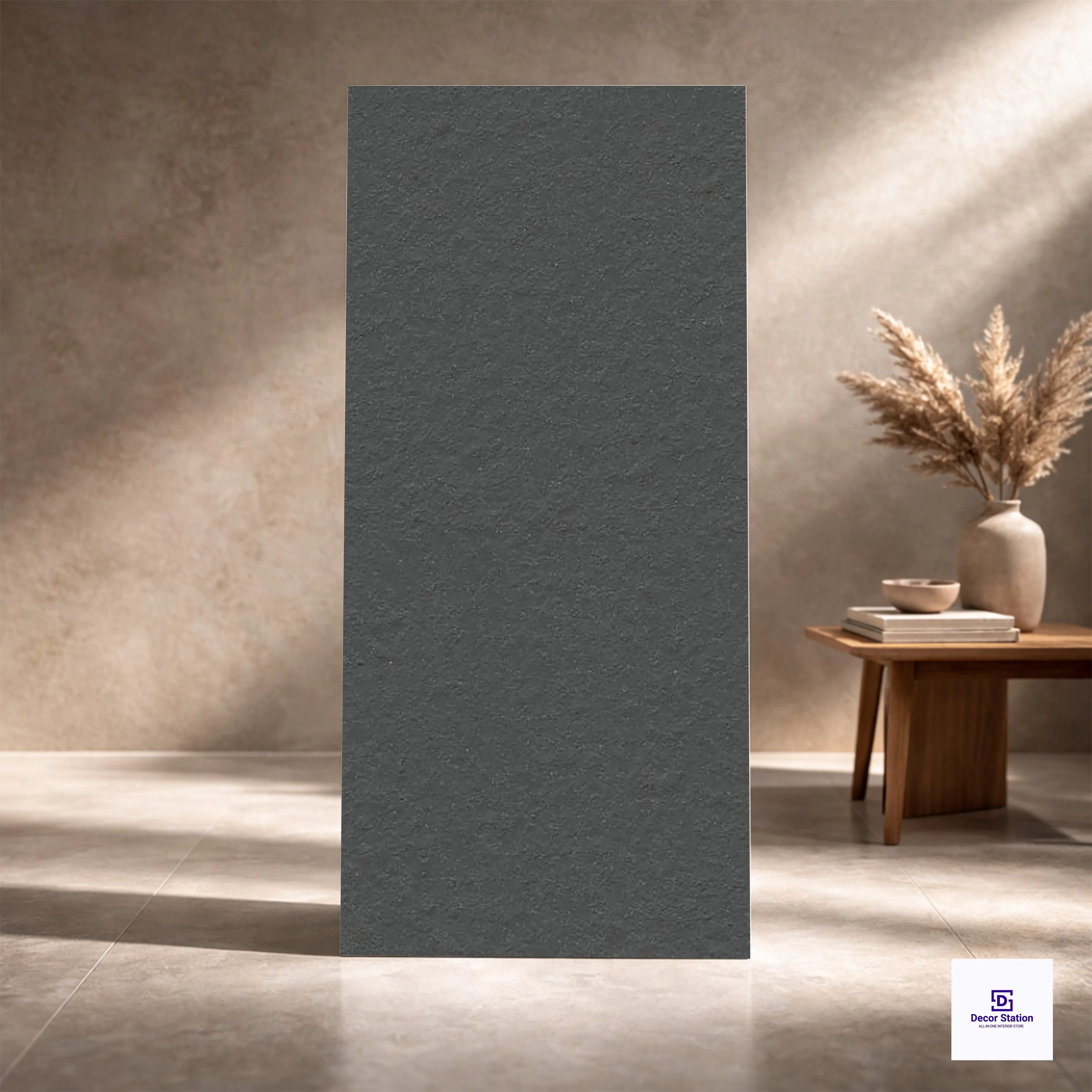 Dual Nero Plain Matt Full Body Vitrified 2x4 ft 9mm Tile | TL-53360-H