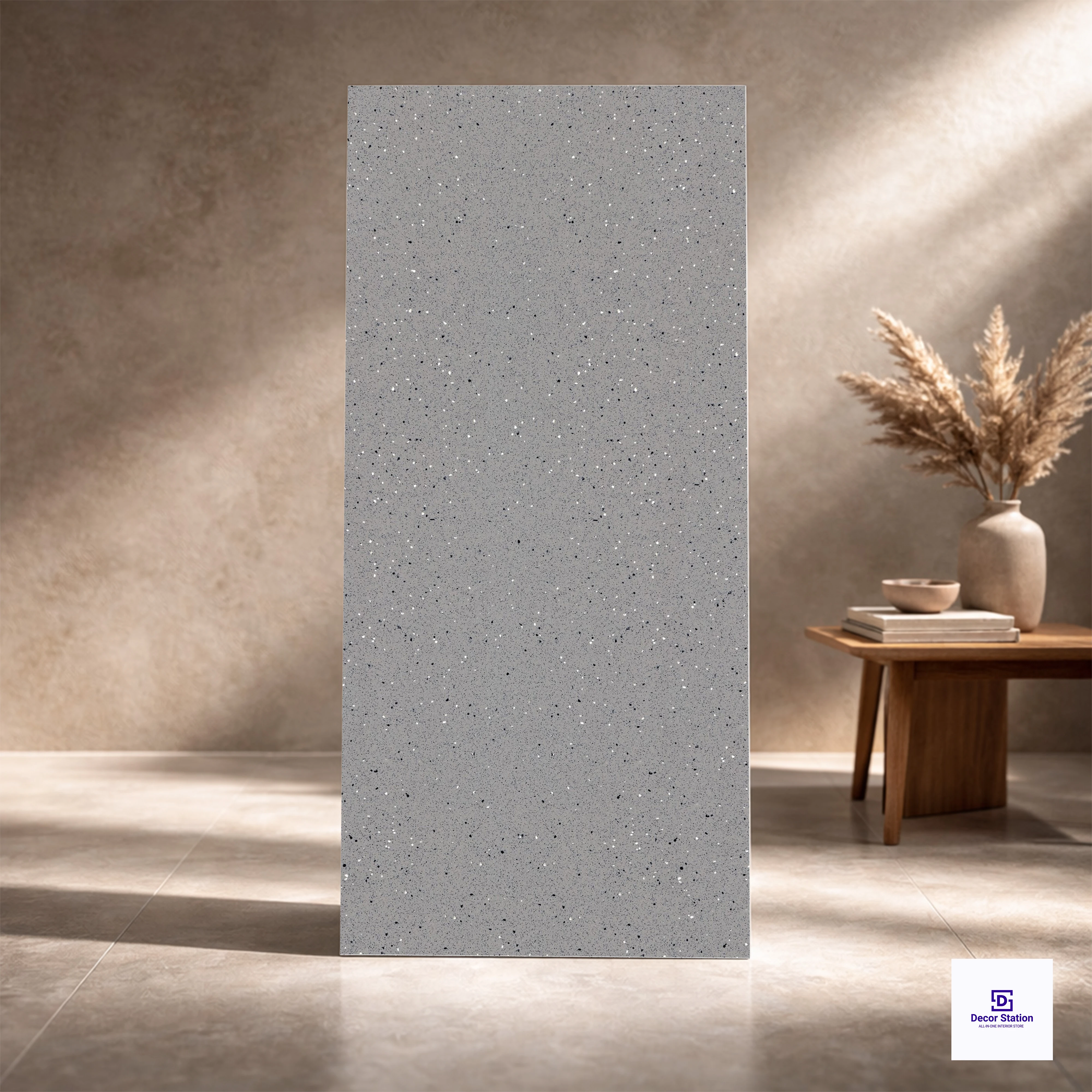 Flake Crest Grey Flake Matt Full Body Vitrified 2x4 ft 9mm Tile | TL-53369-E