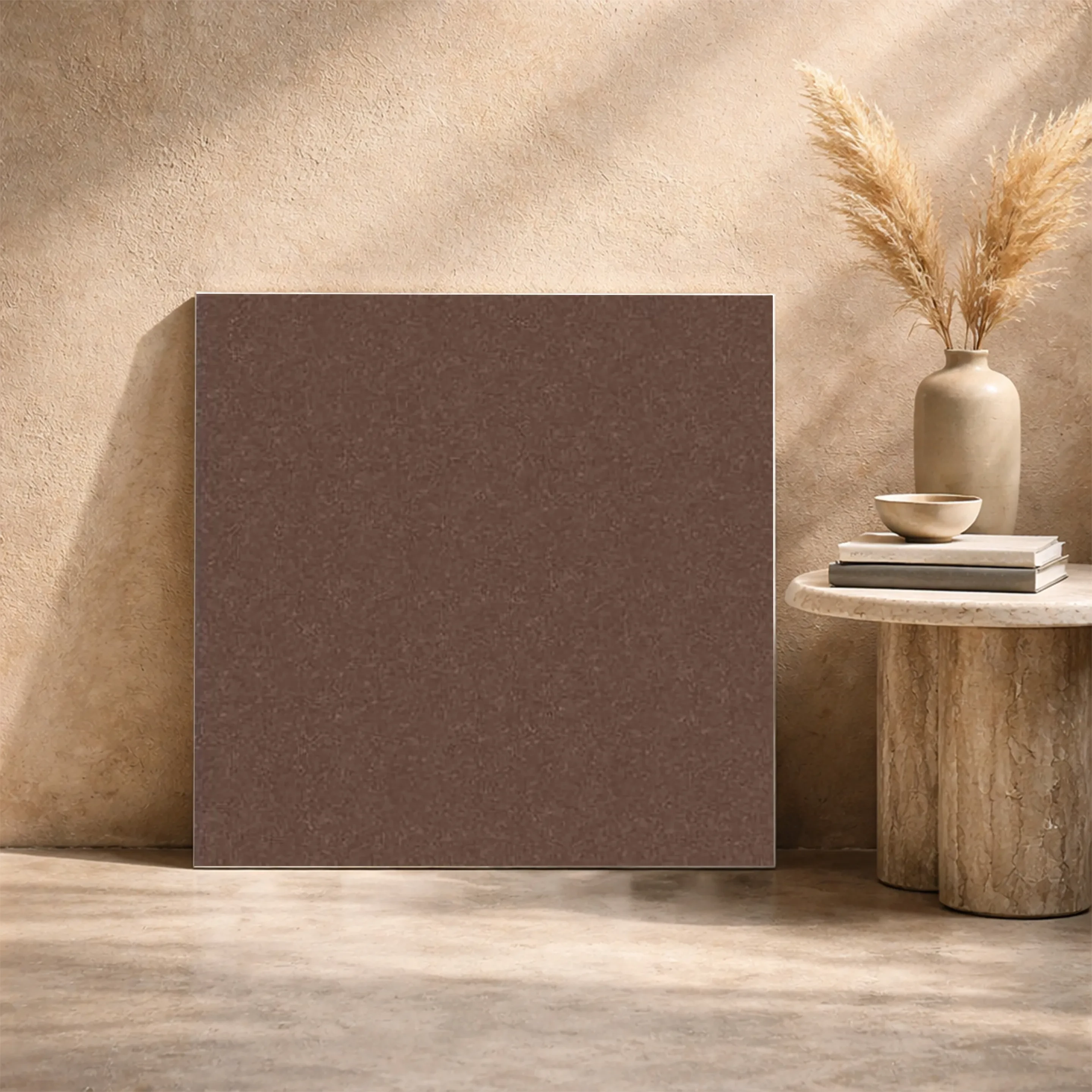 Genesis Brown Plain Matt Full Body Vitrified 2x2 ft 9mm Tile | TL-53384-C