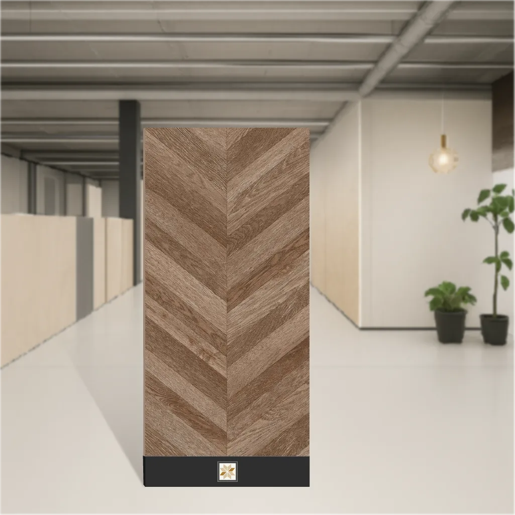 Vitrified Deco Wood Wenge Wooden Effect Matt Rectangular Tiles TL-5340-B (4x2 feet | 9 mm)