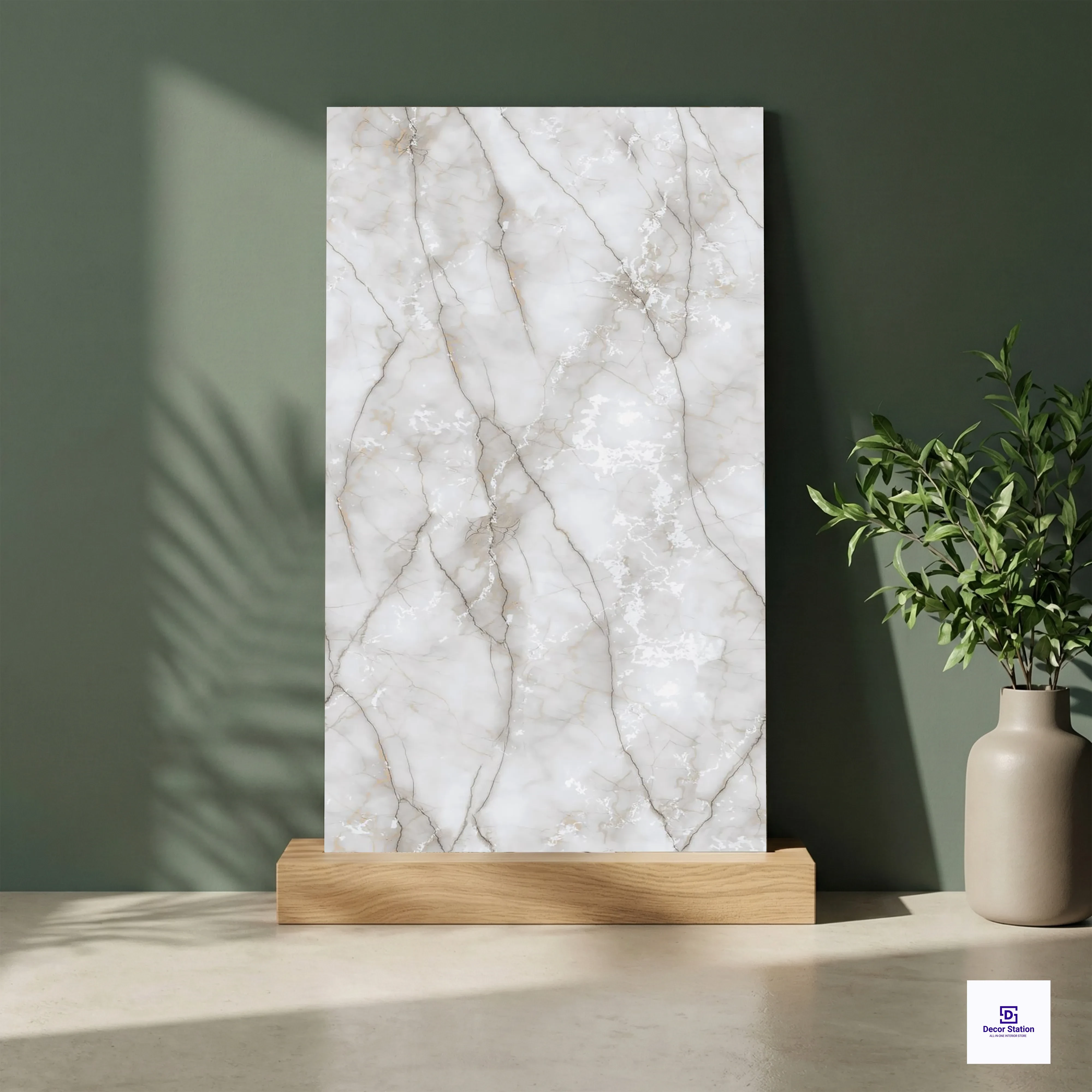 White Em wein white Glossy 2x4 ft 8.5mm Tile | TL-53482-A