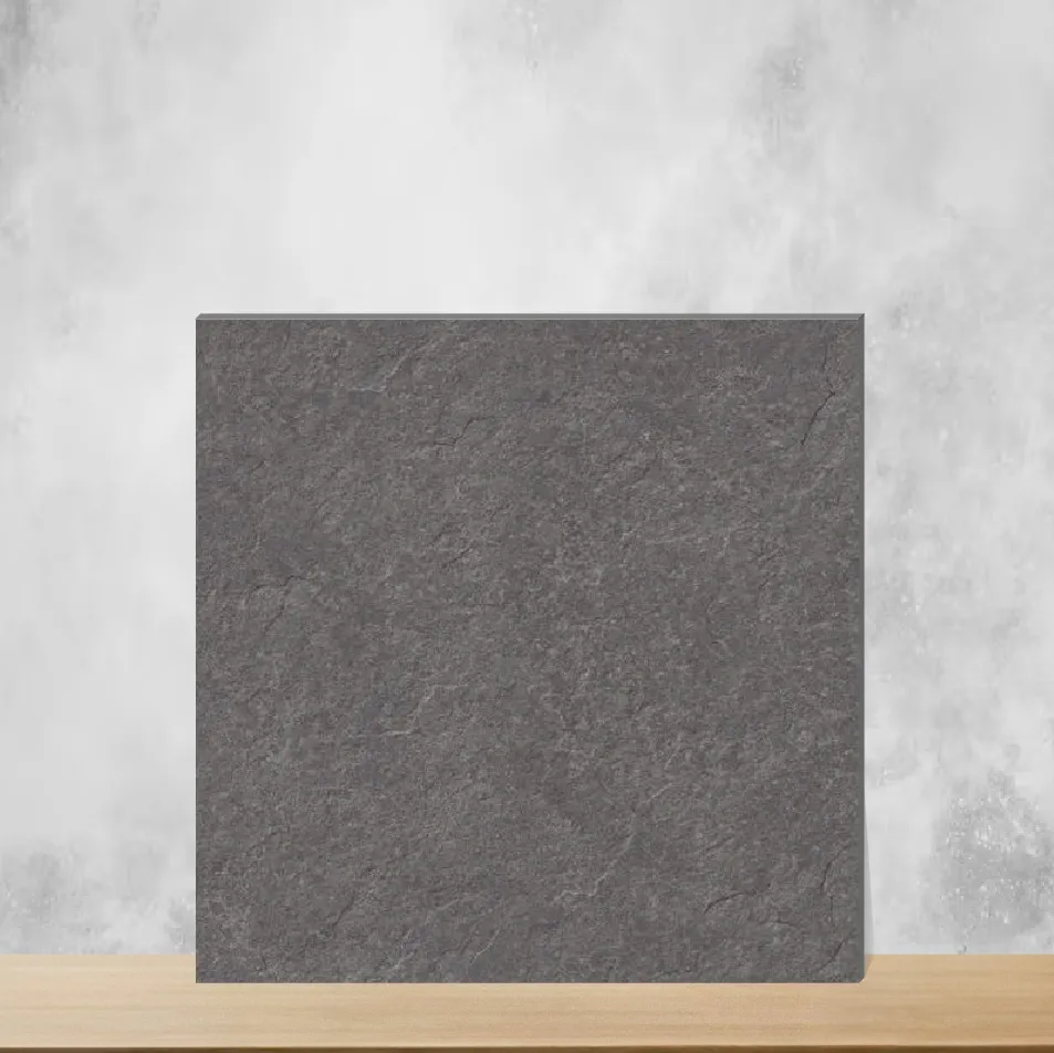 Vitrified Meta Stone Nero Marbles & Stones Matt Square Tiles TL-5442-B (2x2 feet | 9 mm)
