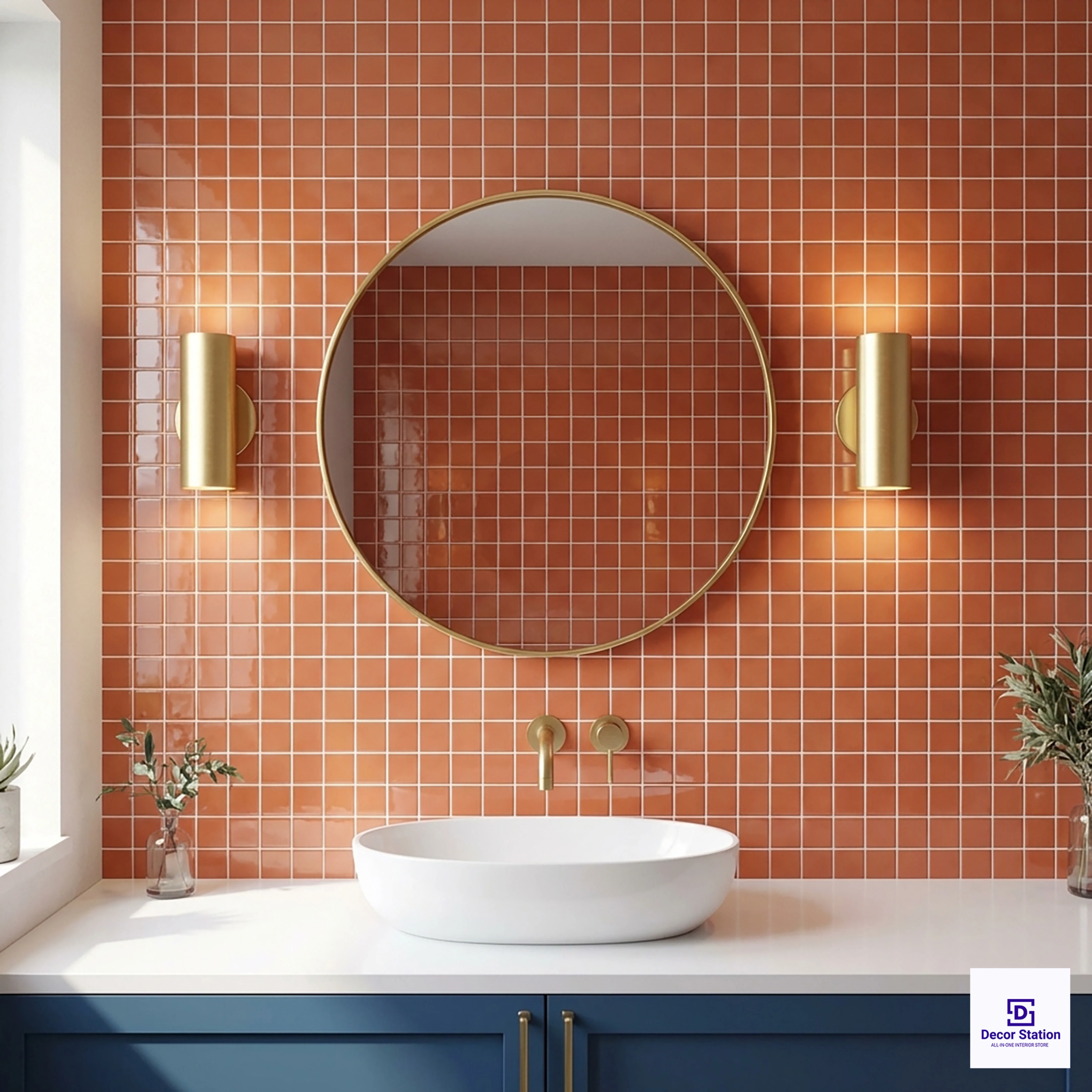 Sqaure 100MM Terracotta Stone Look Matt 0.3x0.3 ft 10mm tile | TL-53939-A