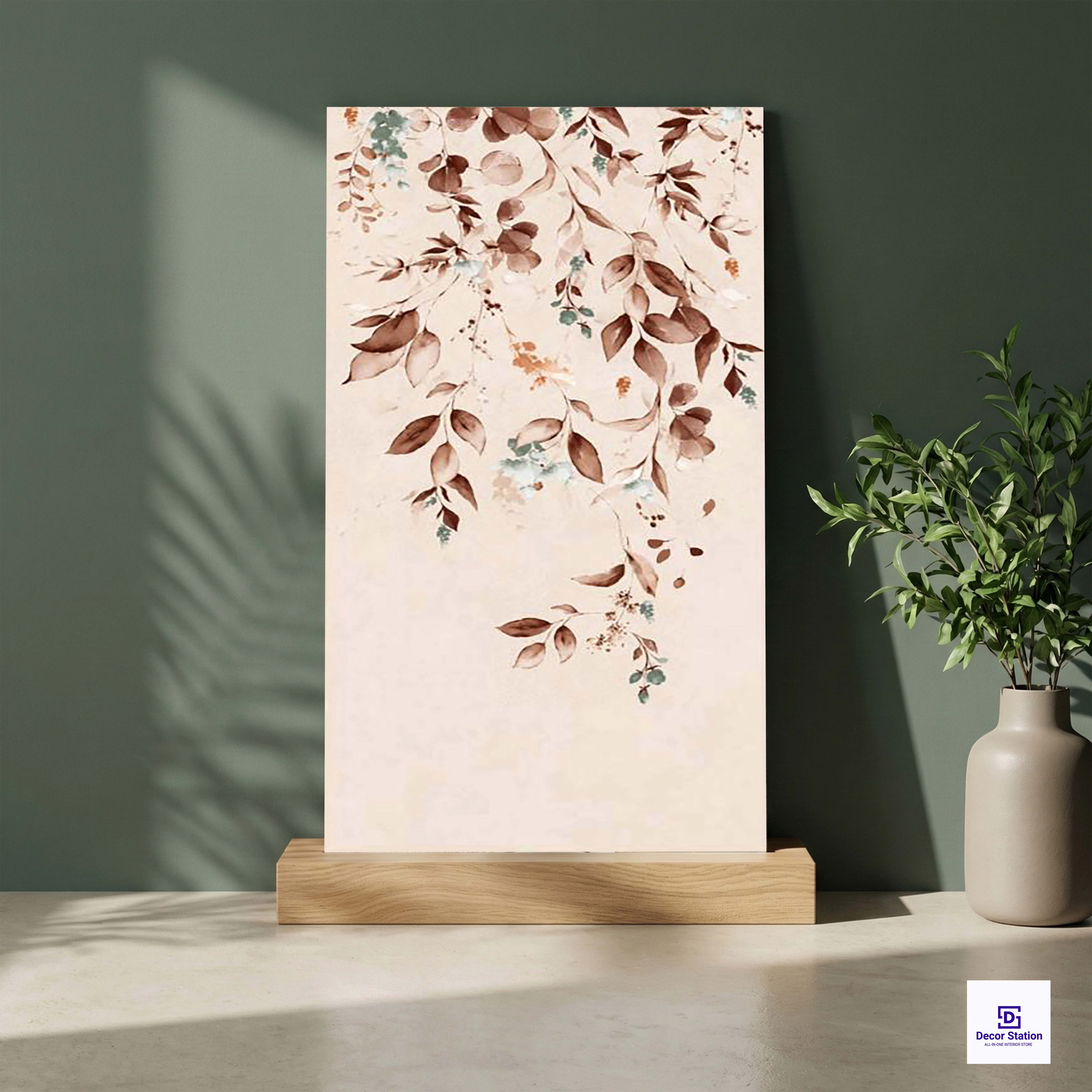 Botanical Beige Floral Decor Matt Porcelain 2x4 ft 8.5mm tile | TL-54008-A