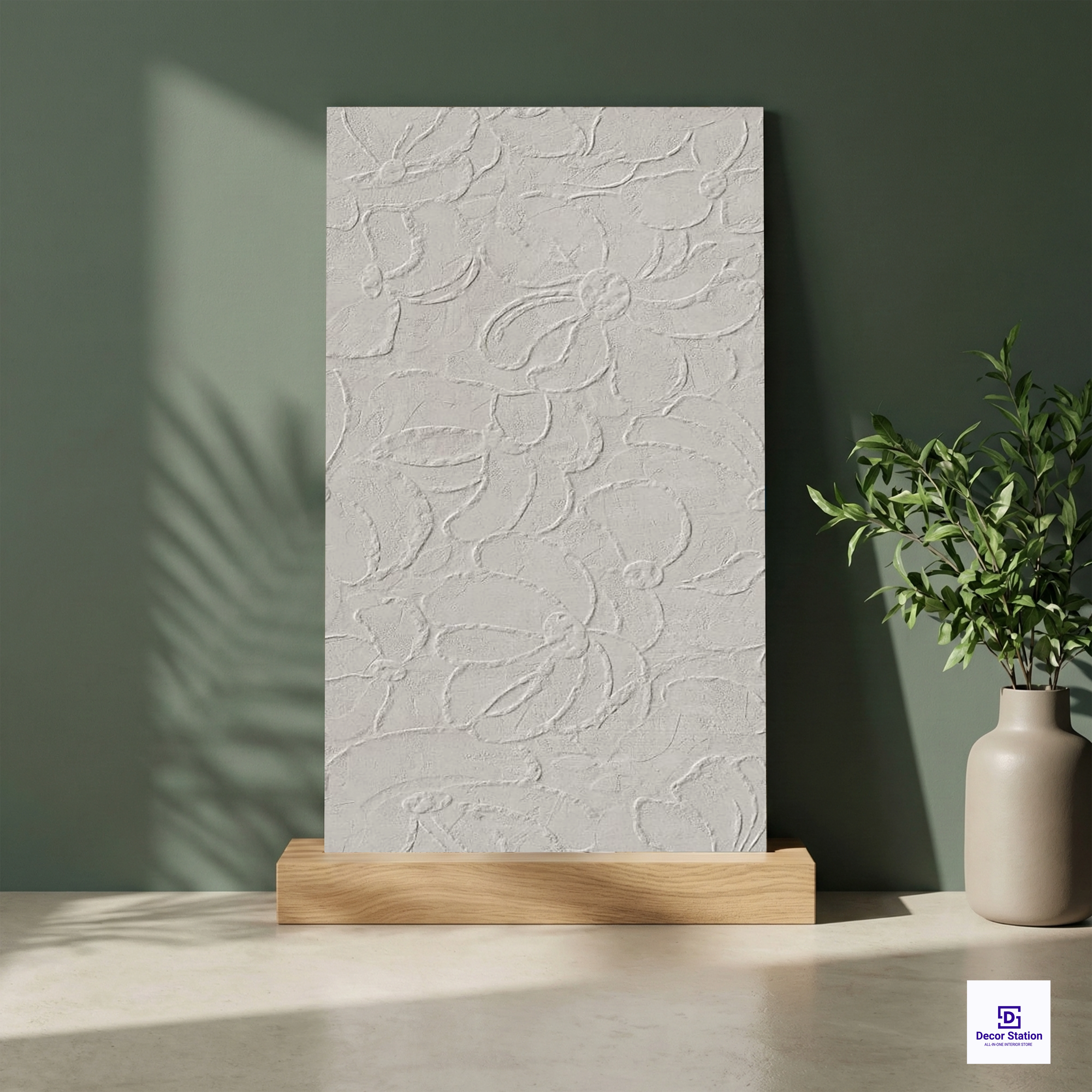 Damasco Gris Bloom Floral Carving Matt Porcelain 2x4 ft 8.5mm tile | TL-54010-B