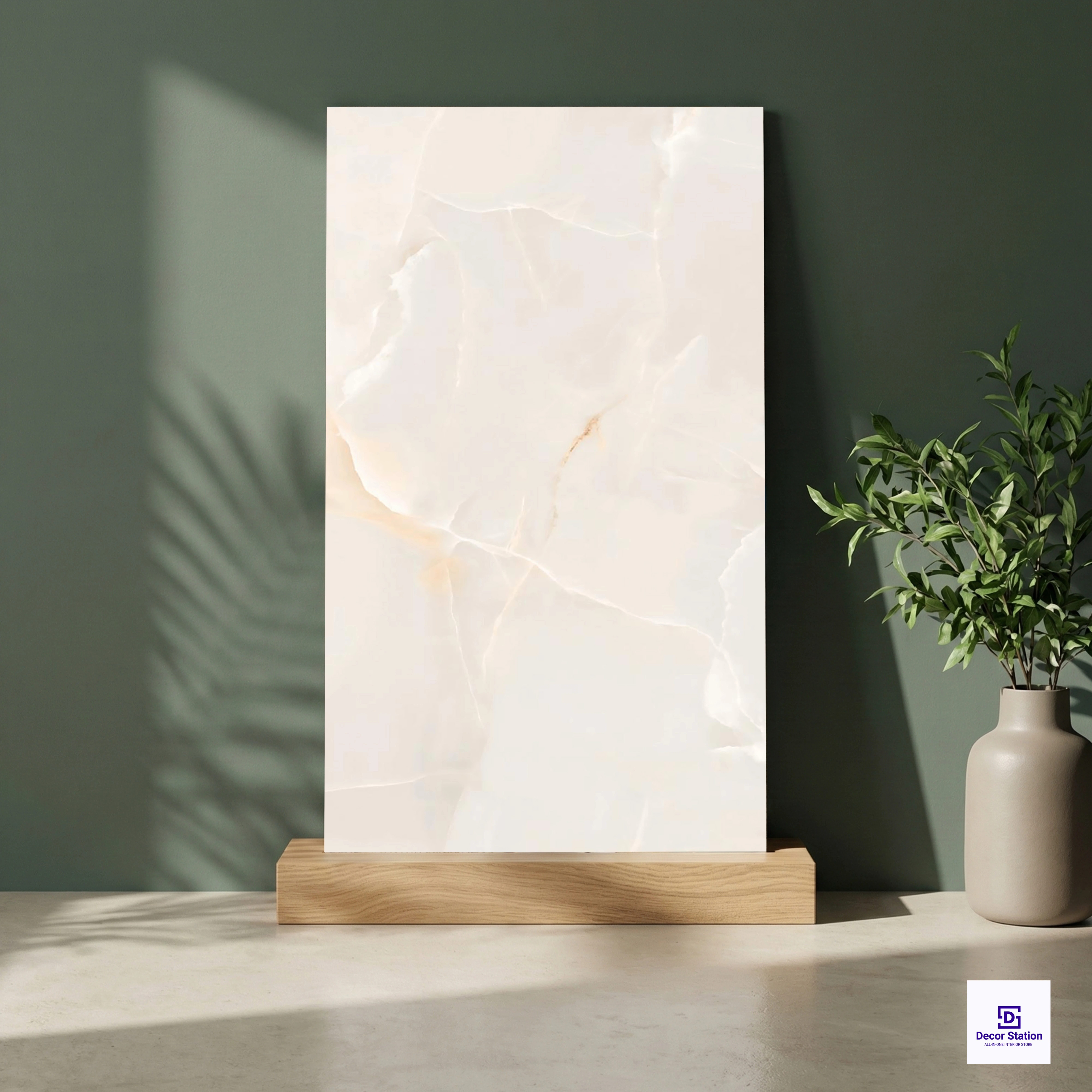 Royal Onyx Crema Onyx Look Glossy Porcelain 2x4 ft 8.5mm tile | TL-54032-A