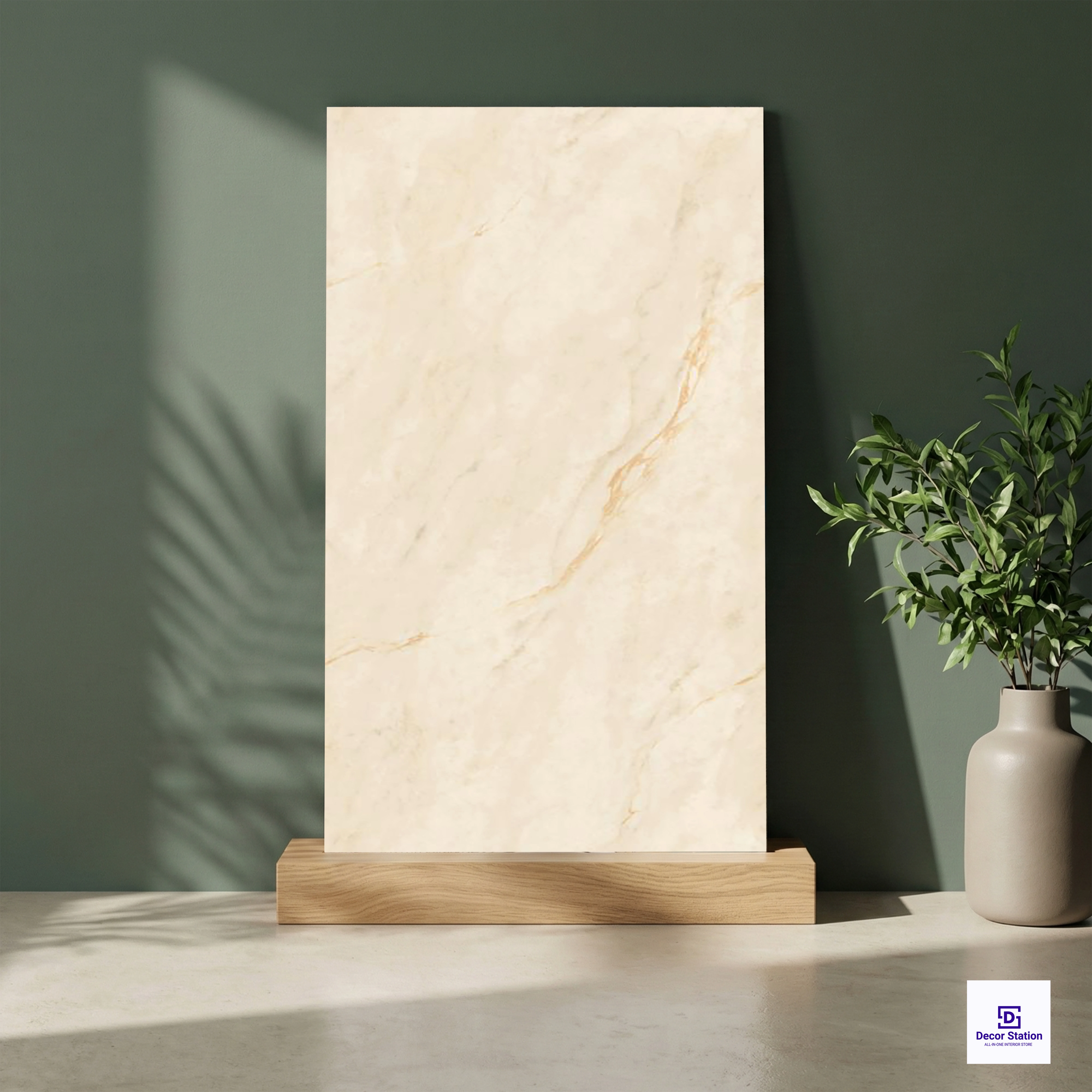 Sofia Crema Marble Look Glossy Porcelain 2x4 ft 8.5mm tile | TL-54037-A