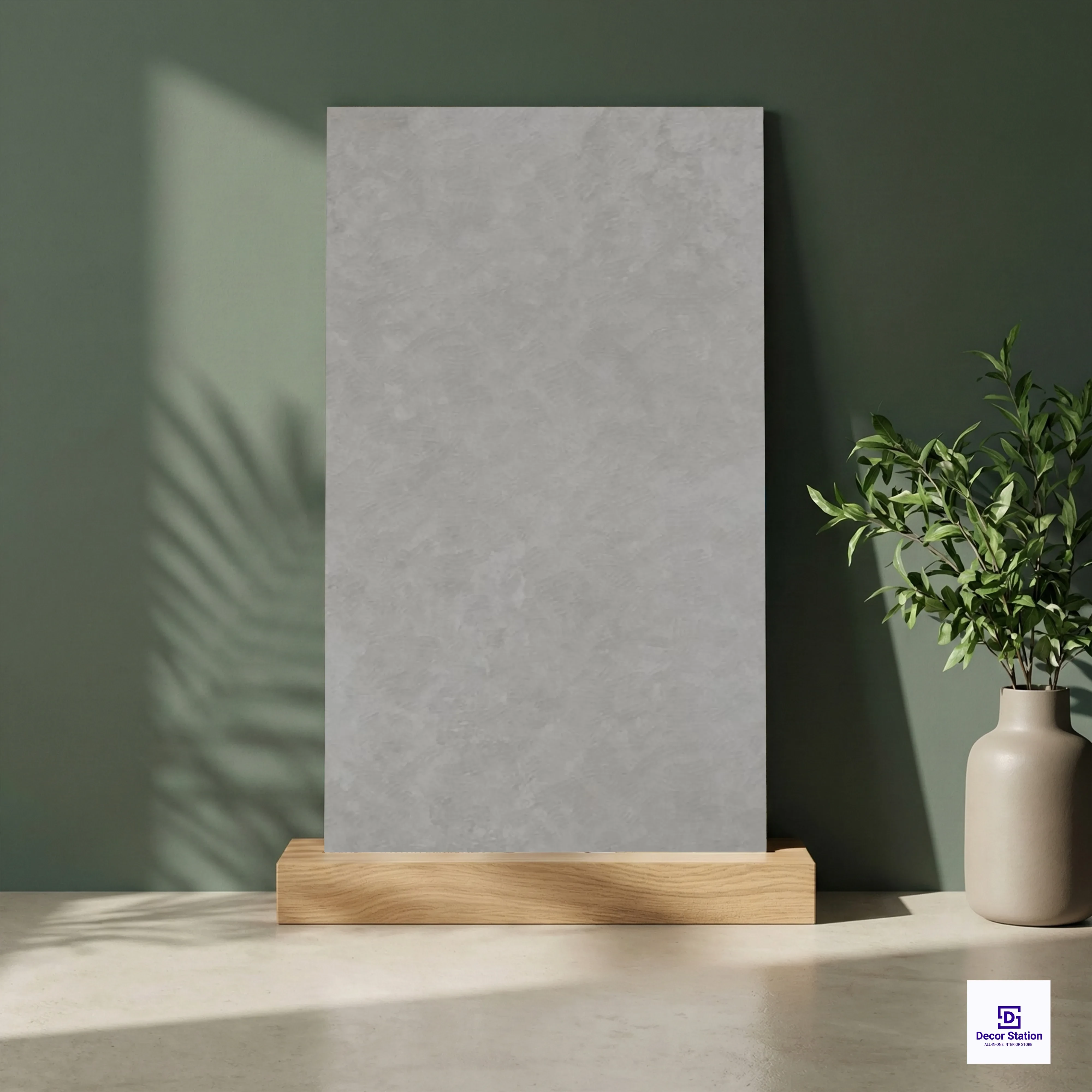 Cement Leaf Nero Plain Matt Vitrified 2x4 ft 9mm tile | TL-54070-A