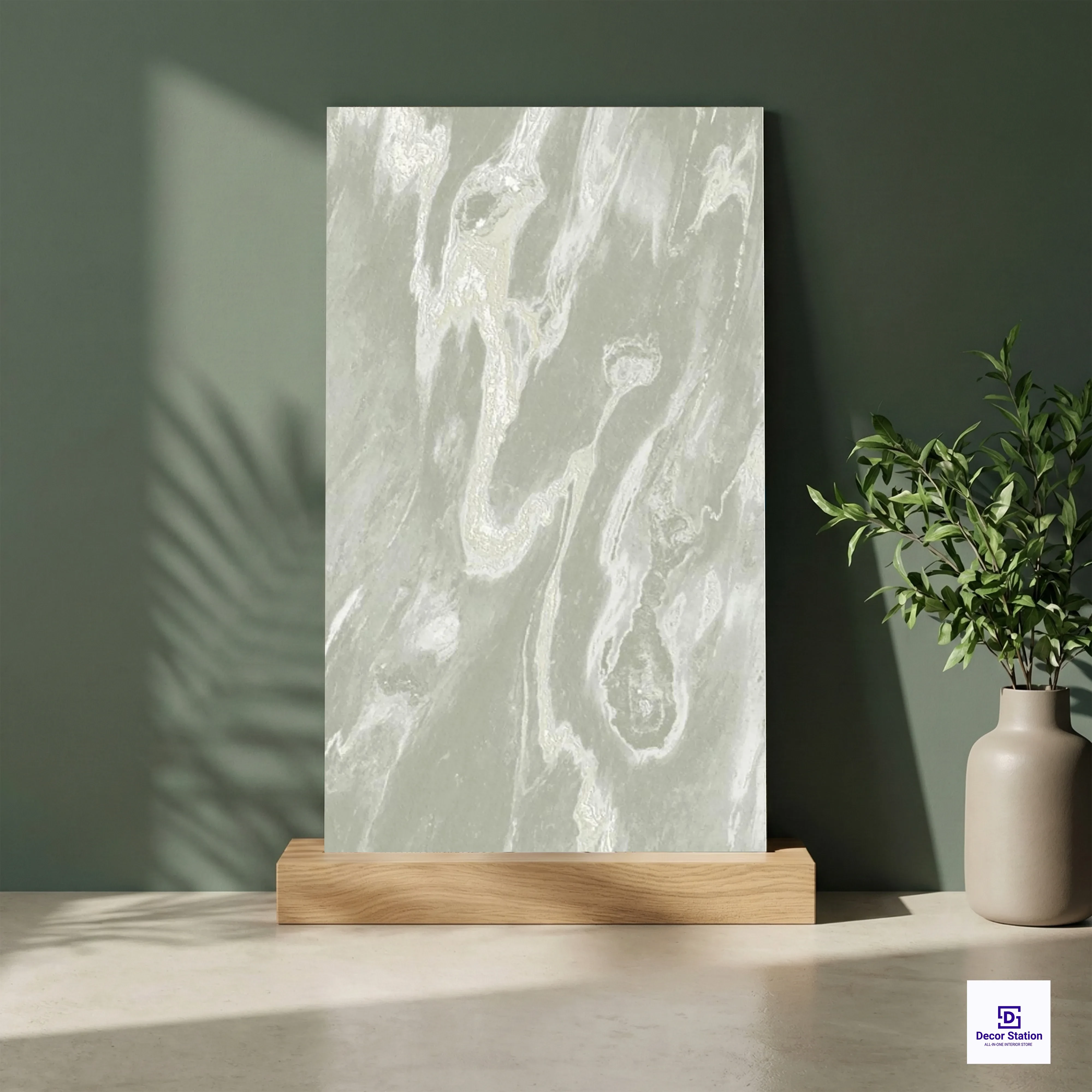 Exuberant Olive Marble Look Matt Vitrified 2x4 ft 9mm tile | TL-54074-A