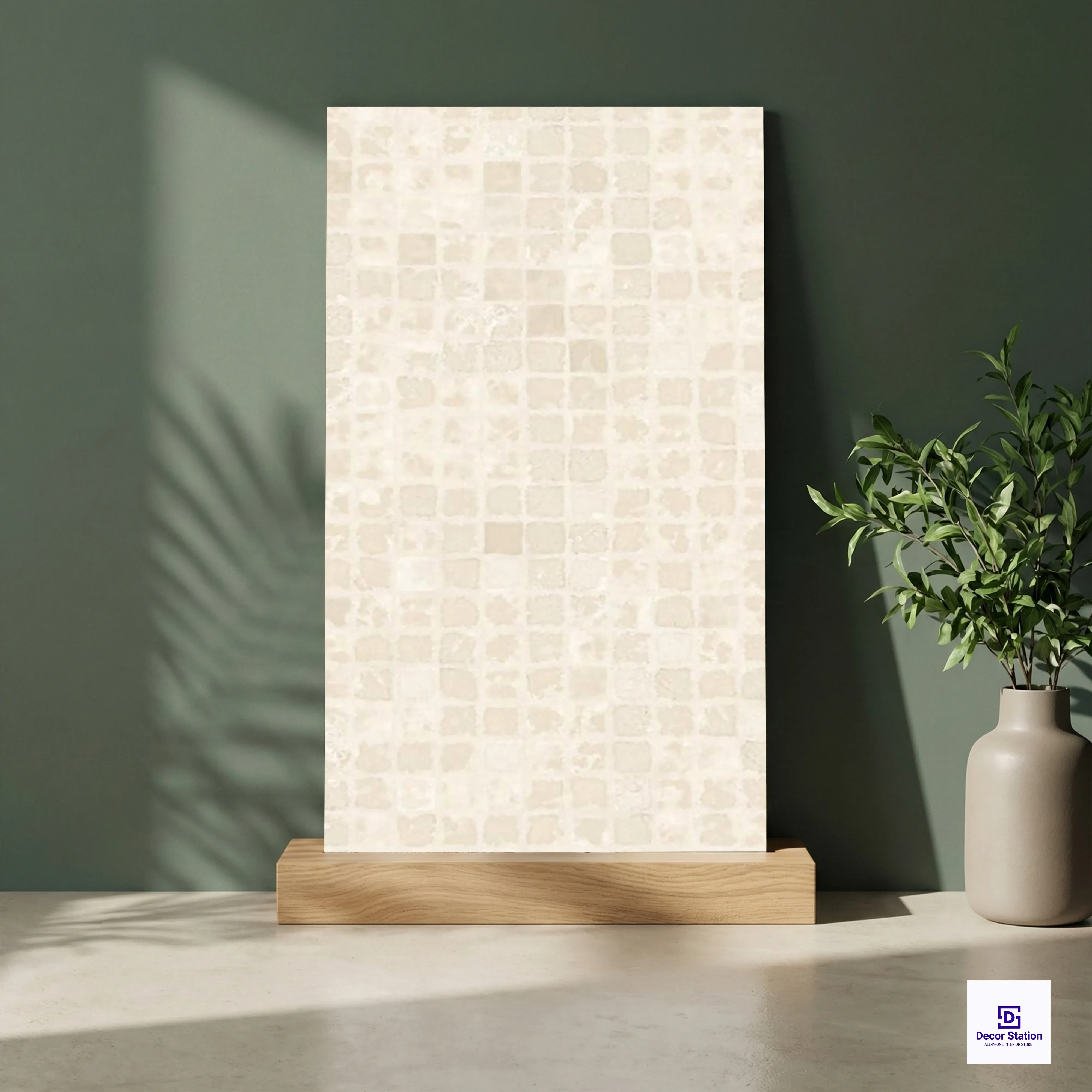 Flowerico Beige Plain Matt Vitrified 2x4 ft 9mm tile | TL-54078-A