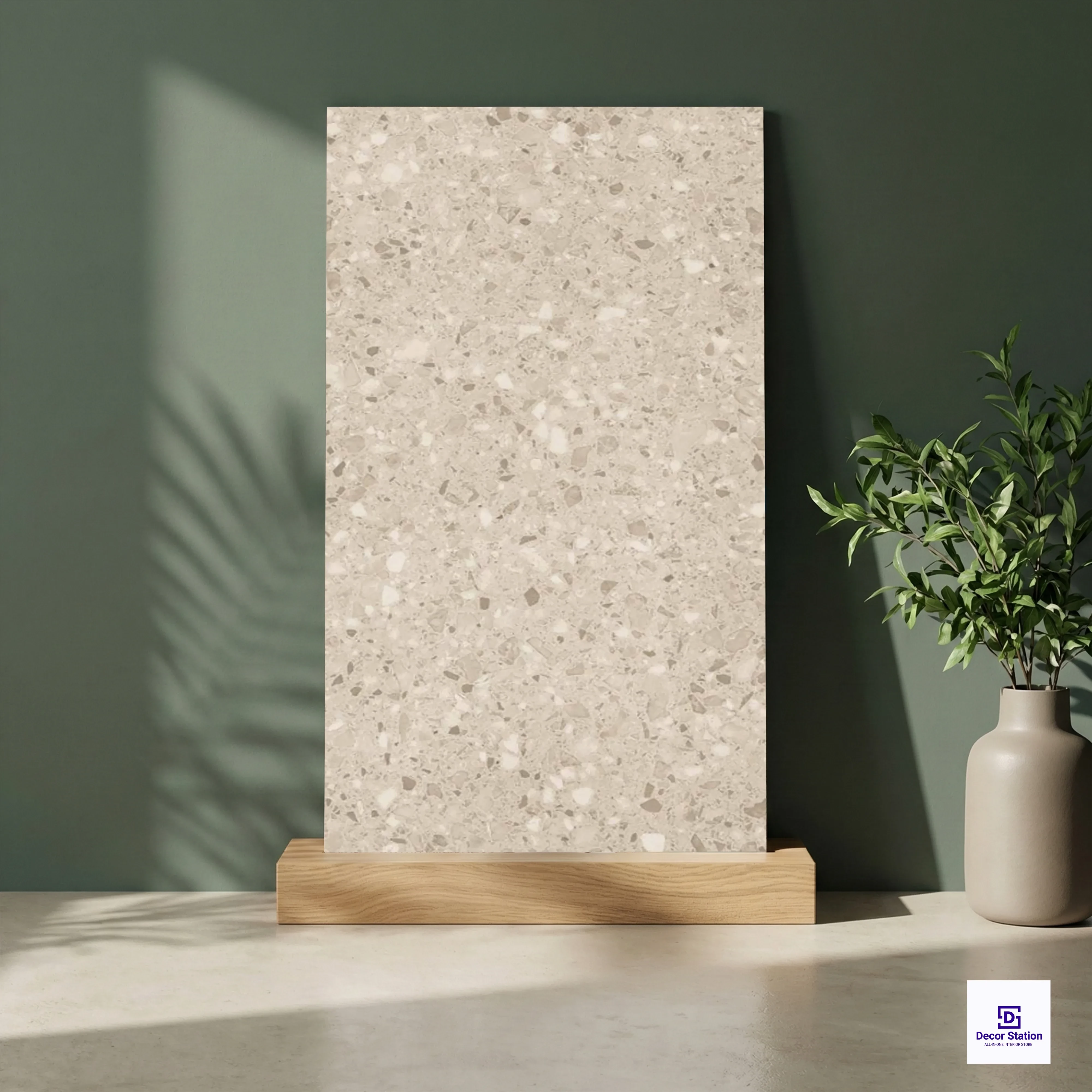 Terra Brown Terrazzo Look Matt Vitrified 2x4 ft 9mm tile | TL-54089-A