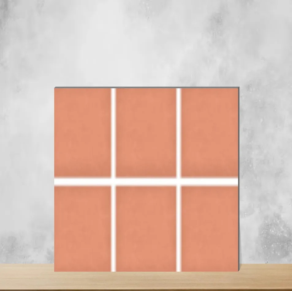 Vitrified Coarse Red Plain Solids Matt Square Tiles TL-5617-P (8x8 inch | 9 mm)