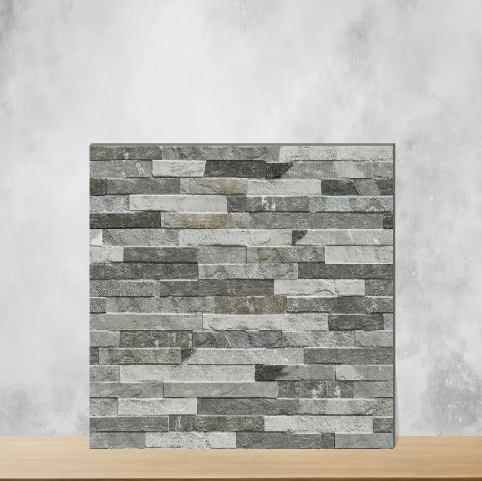 Ceramic Montblanc Azul Elevation Stone Matt Rectangular Tiles TL-5725-D (24x12 inch | 9 mm)