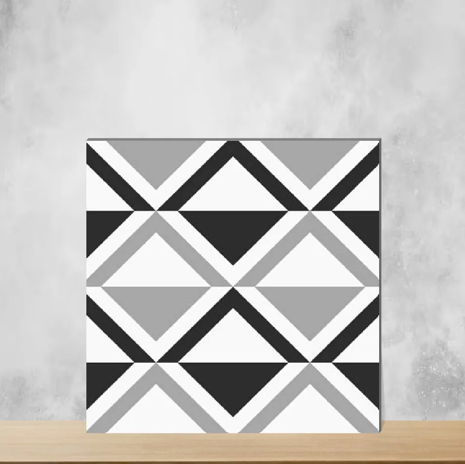 Vitrified Prism Glitter Geometric & Abstracts Matt Square Tiles TL-5551 (2x2 feet | 9 mm)