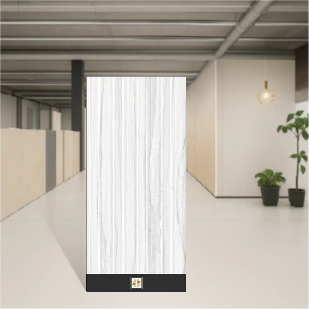 Vitrified Adda Silver Wave Marbles & Stones Matt Rectangular Tiles TL-5565-C (4x2 feet | 9 mm)