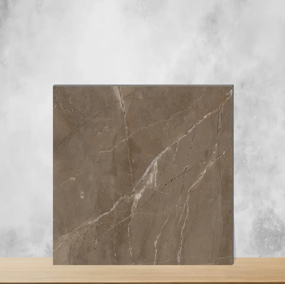 Ceramic Etania Coffee Marbles & Stones Glossy Rectangular Tiles TL-5611-F (24x12 inch | 8 mm)