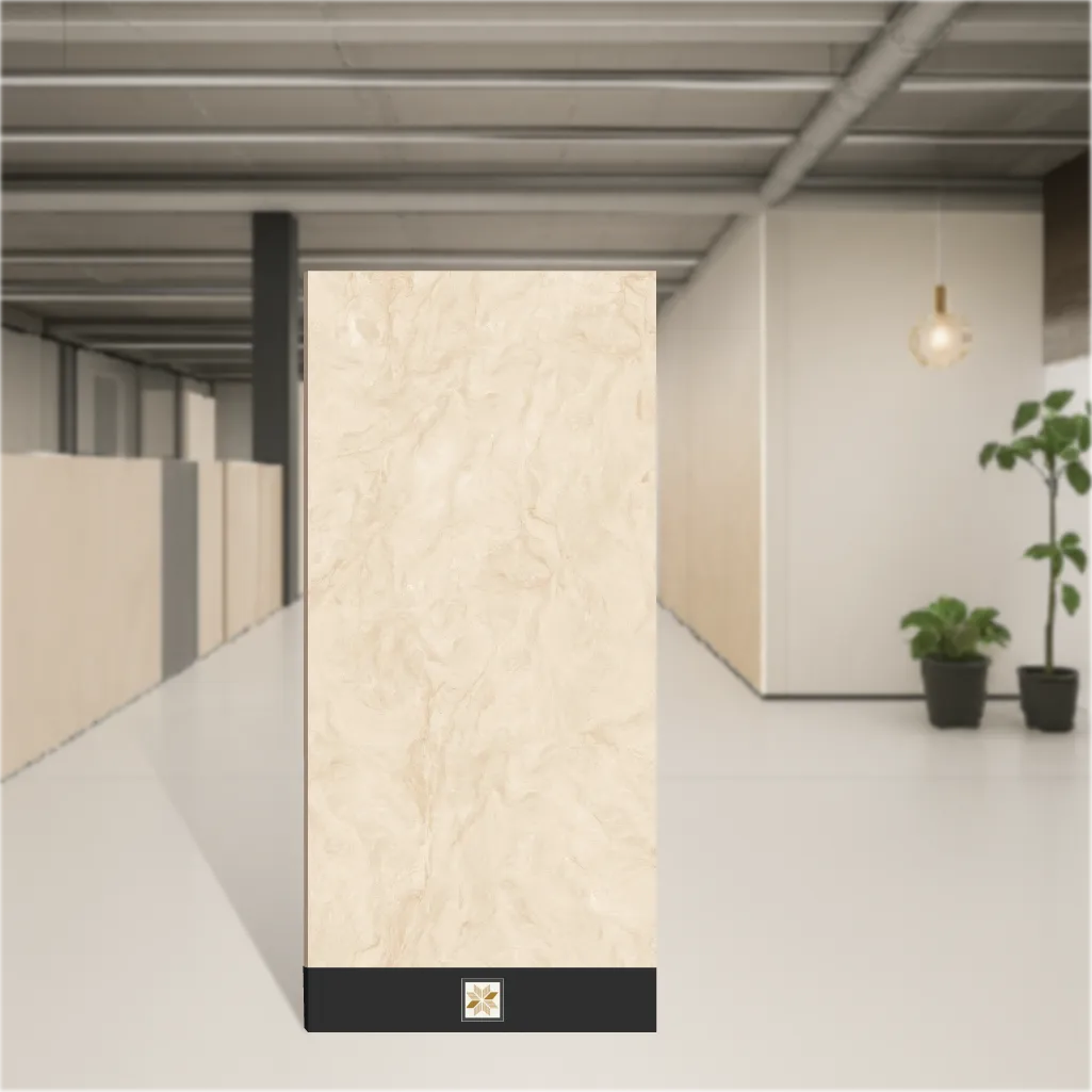 Vitrified Aurelio Matrix Latte Marbles & Stones Hi-Glossy Rectangular Tiles TL-770-F (4x2 feet | 9 mm)