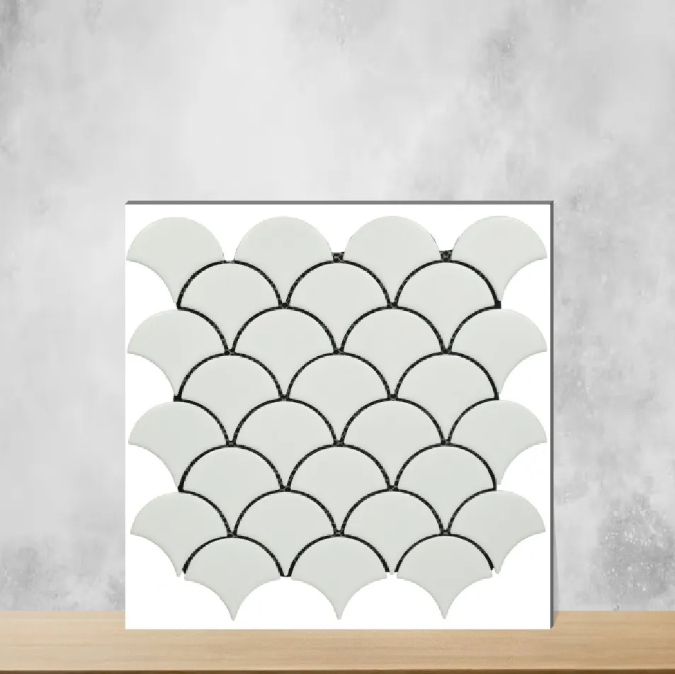 Fishscale Bianco Bruno Matt Rectangular Tiles TL-587-H (12x12 inch | 8 mm)