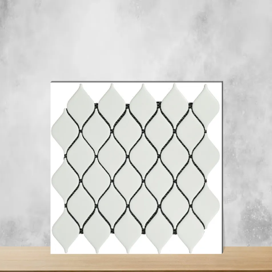 Leafscape Fern Blush Matt Rectangular Tiles TL-584-C (11x11 inch | 8 mm)